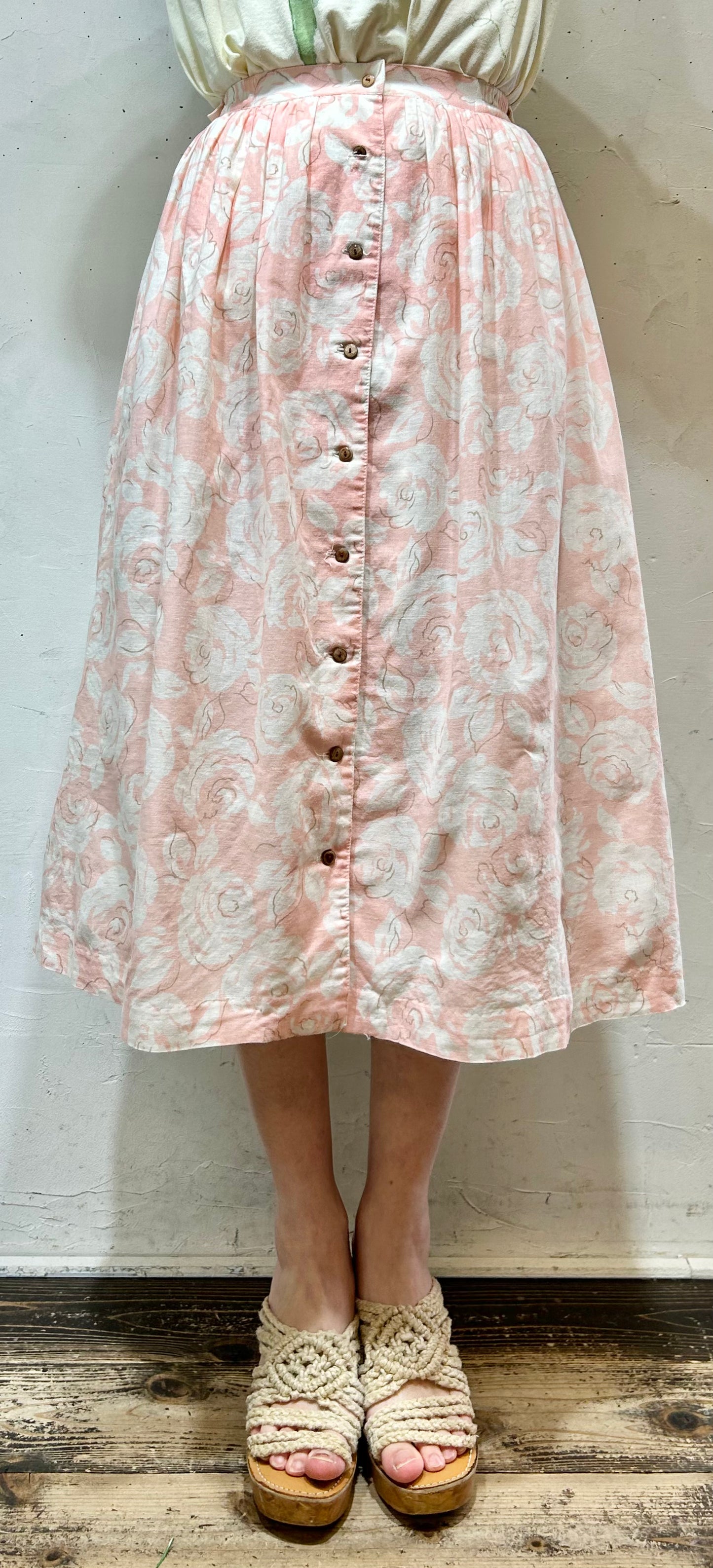 Vintage Rose Pattern Skirt [D26705]