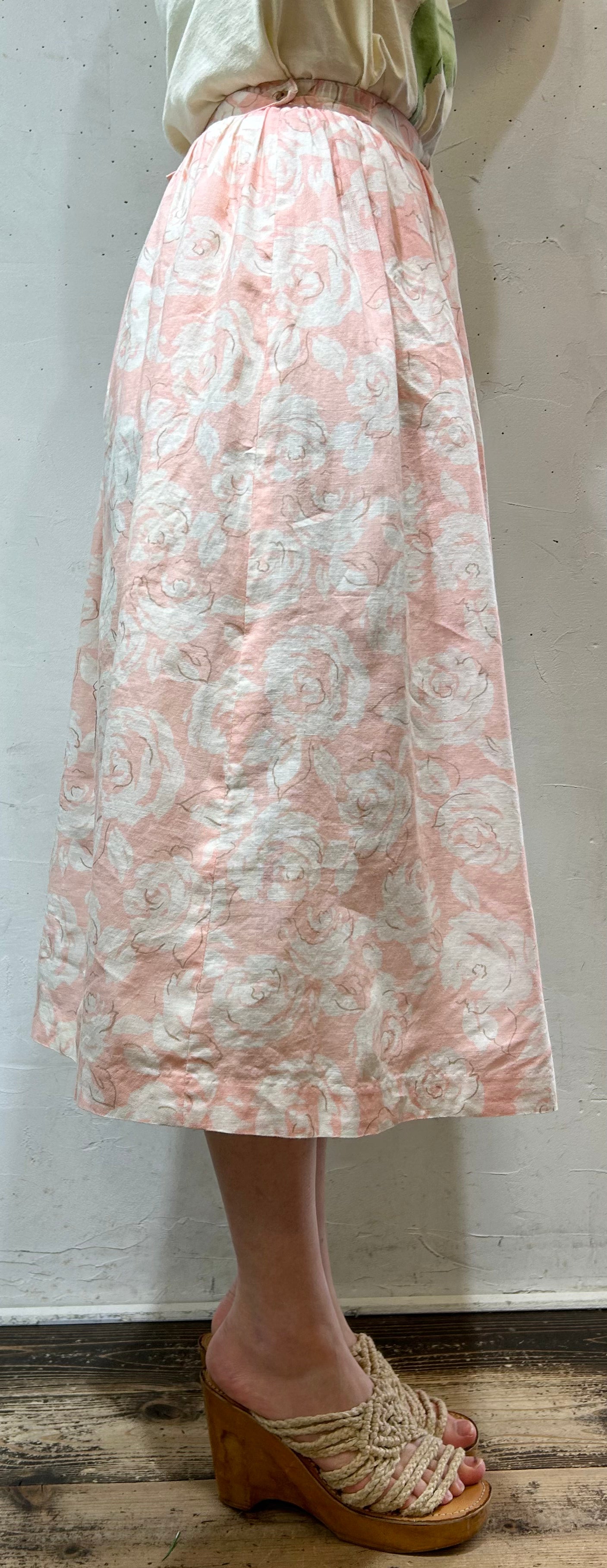 Vintage Rose Pattern Skirt [D26705]