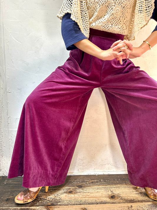 Vintage Velours Wide Pants [J25282]