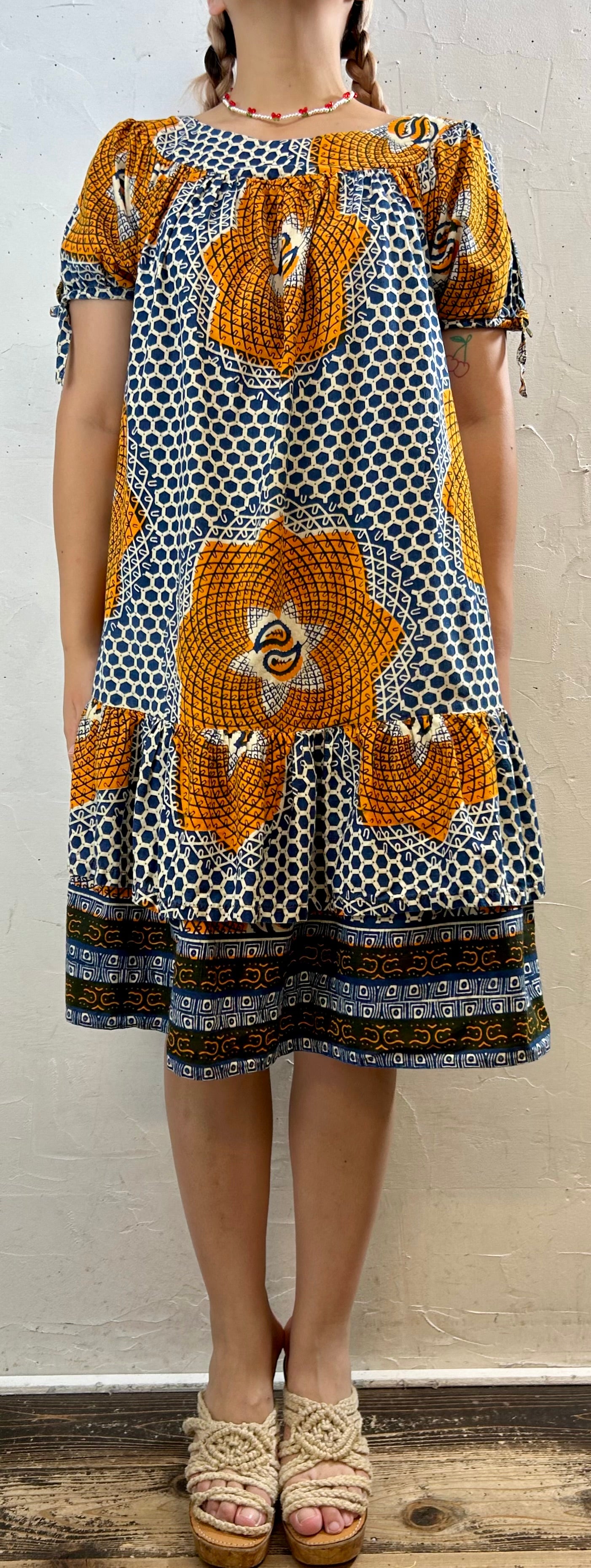 Vintage African Batik Dress [G28048]