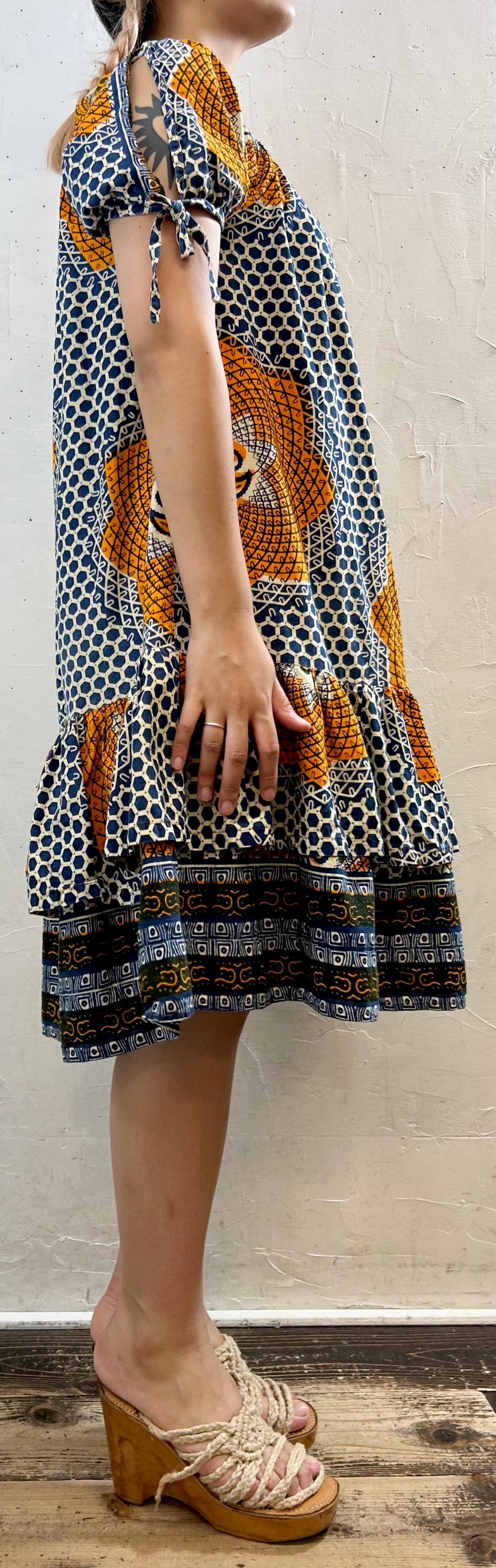 Vintage African Batik Dress [G28048]