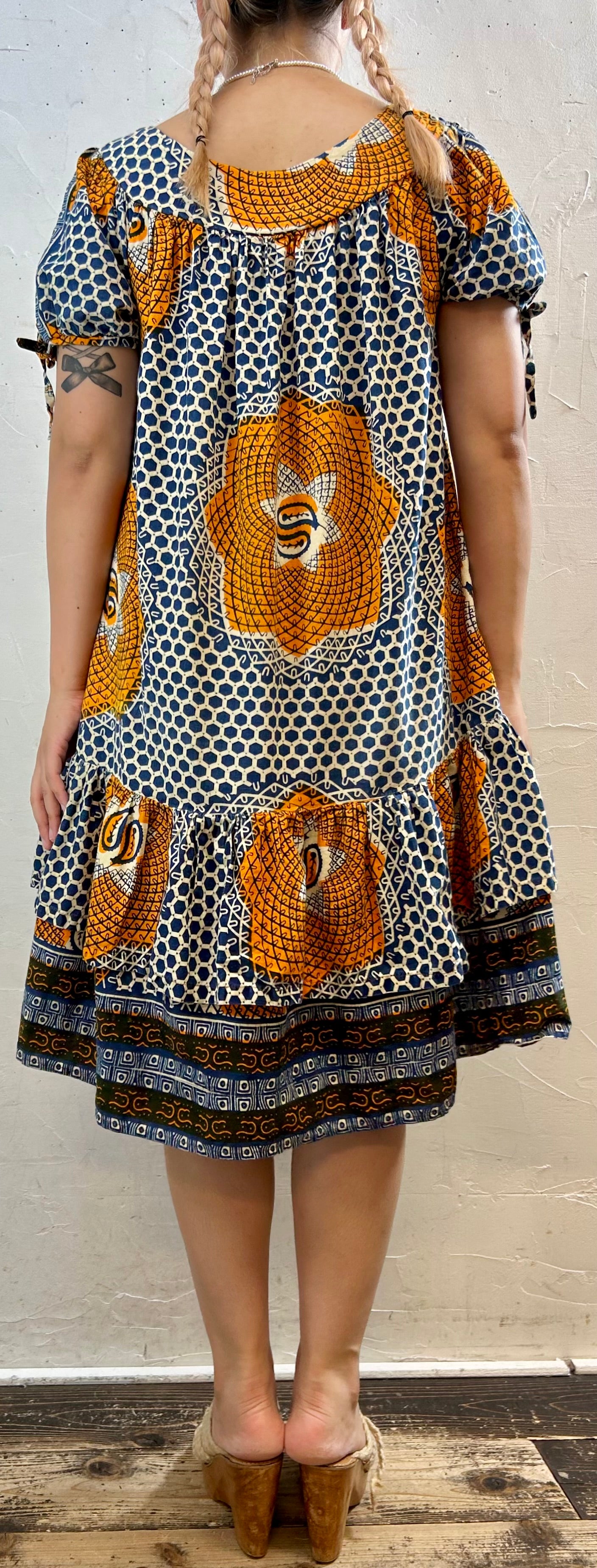 Vintage African Batik Dress [G28048]