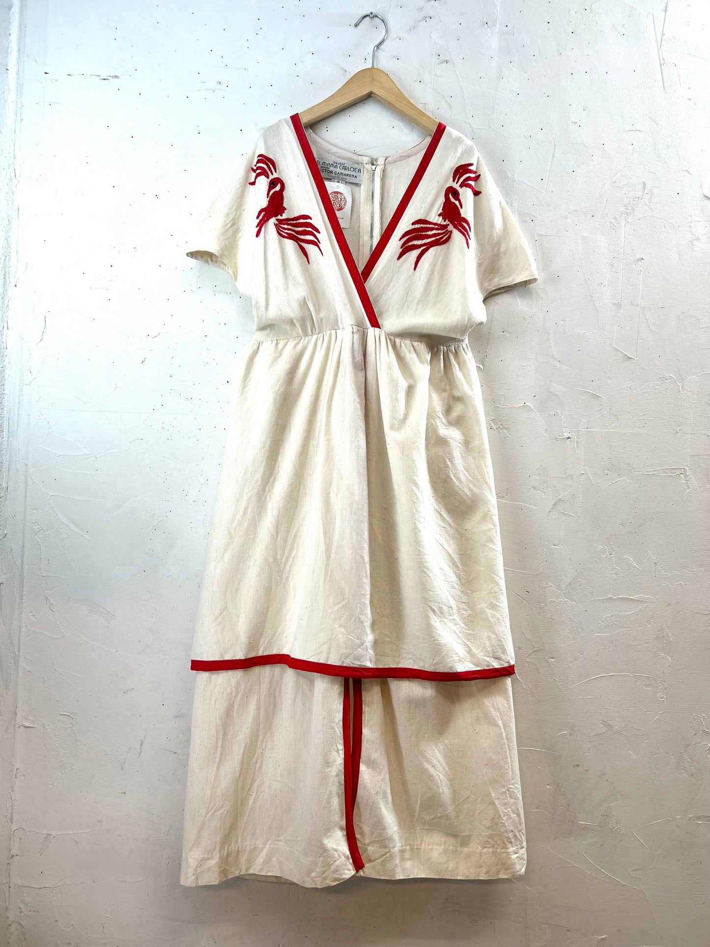 Vintage HAND MADE  Dress MADE IN MEXICO  [E30189]