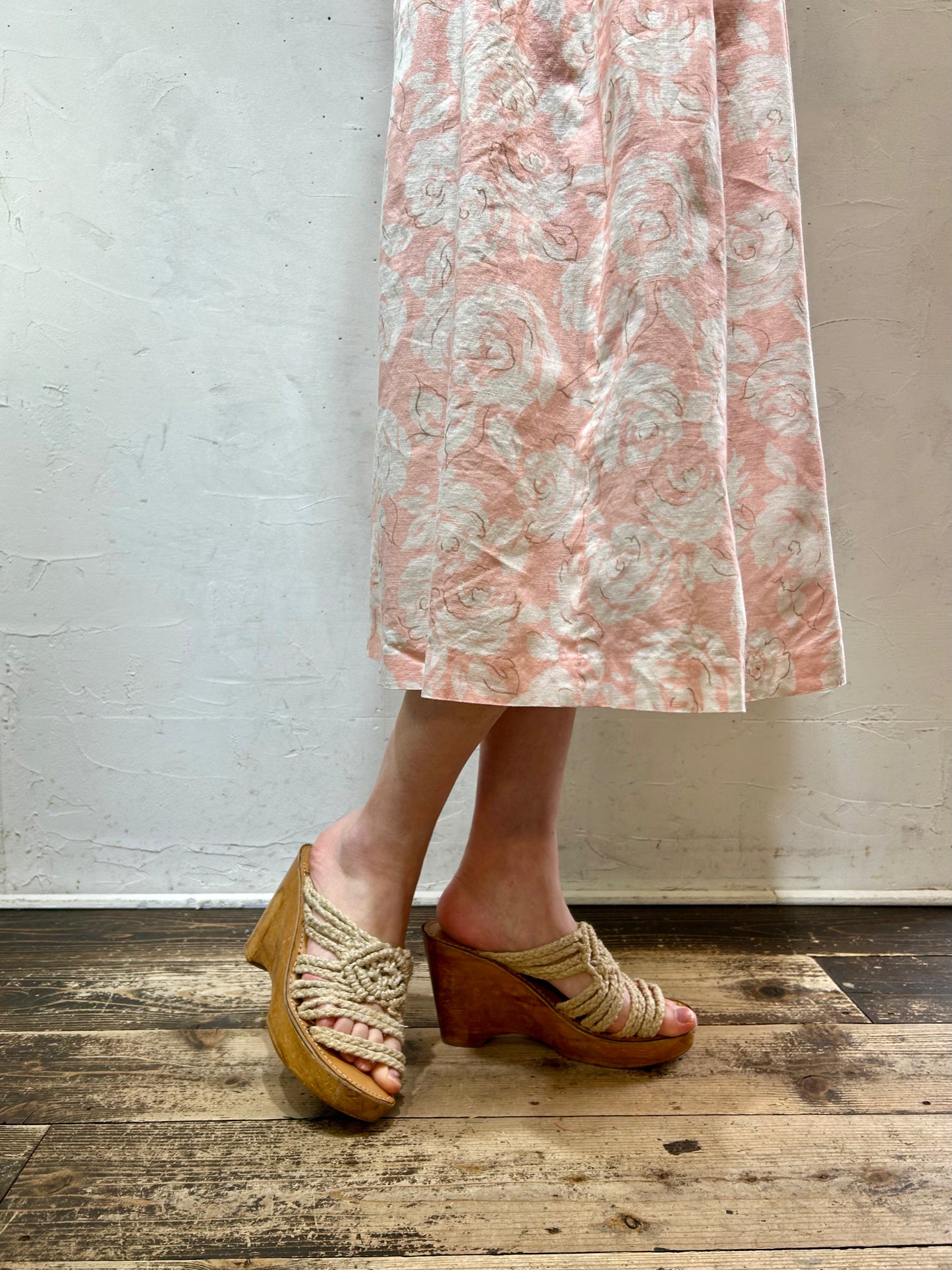 Vintage Rose Pattern Skirt [D26705]