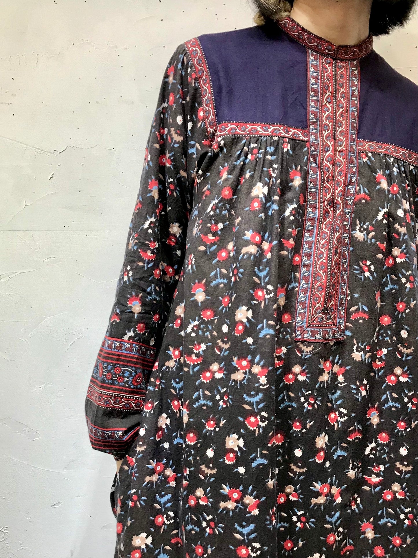 Vintage Indian Cotton Dress  [A25989]