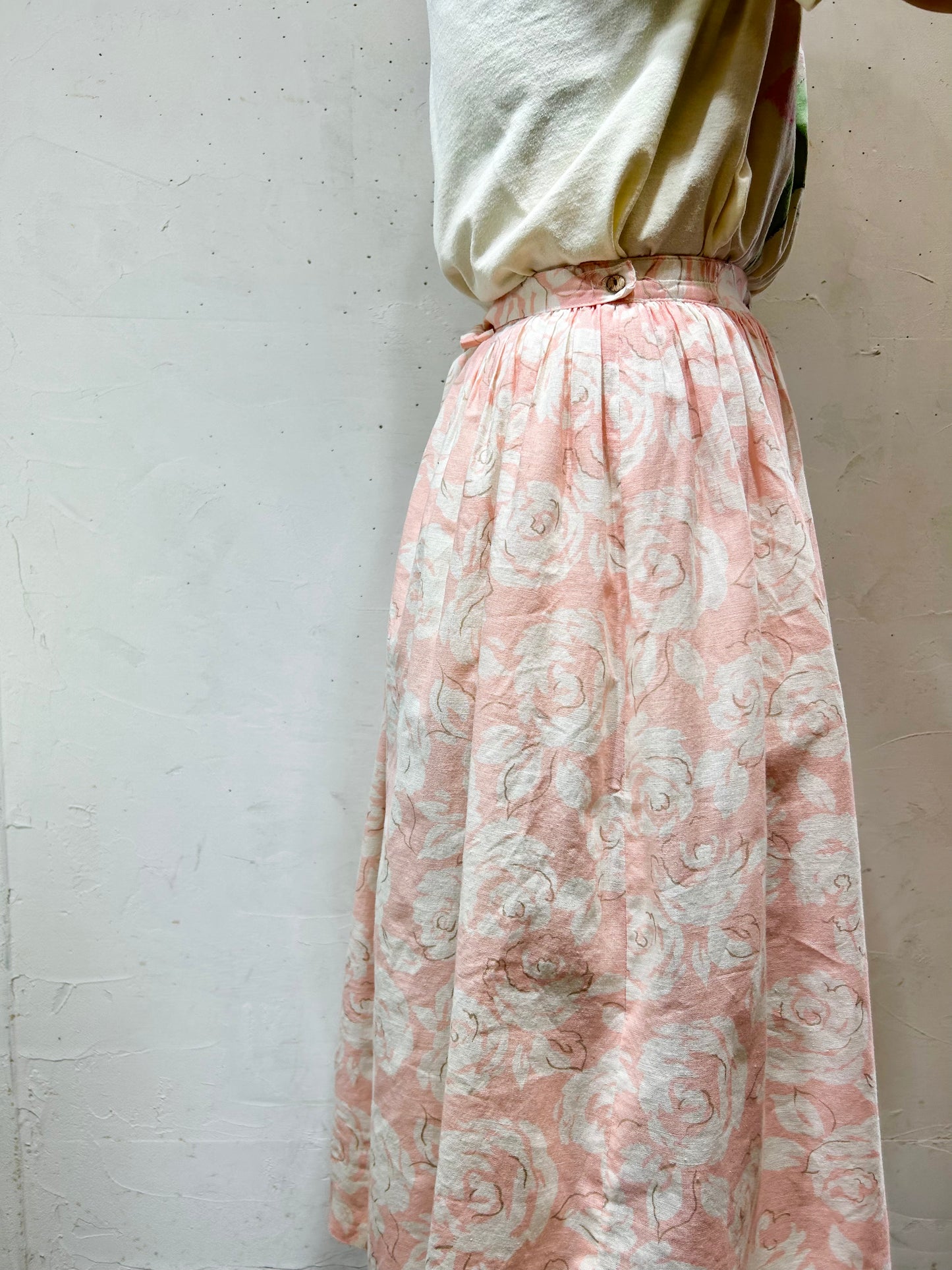 Vintage Rose Pattern Skirt [D26705]