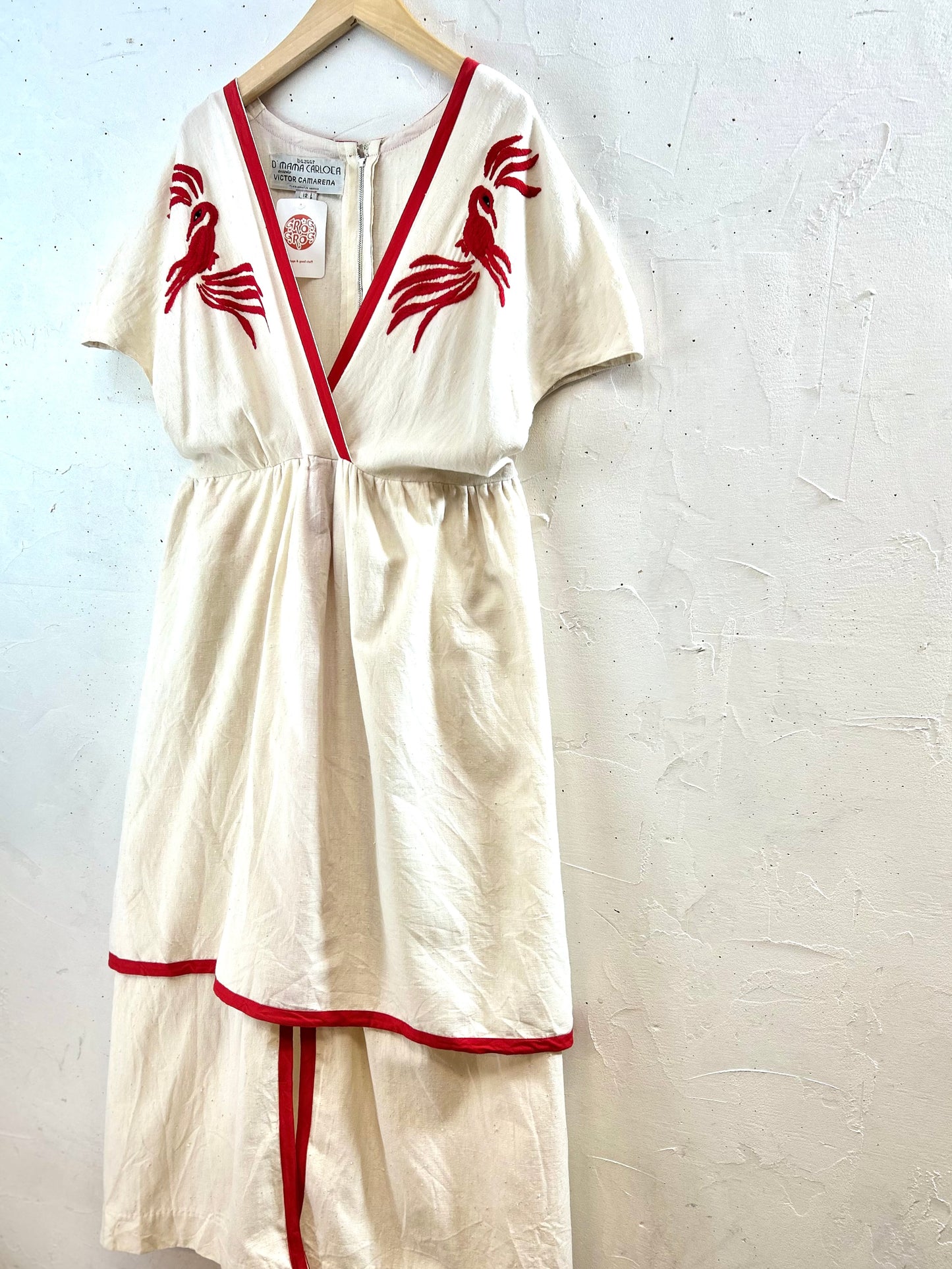 Vintage HAND MADE  Dress MADE IN MEXICO  [E30189]