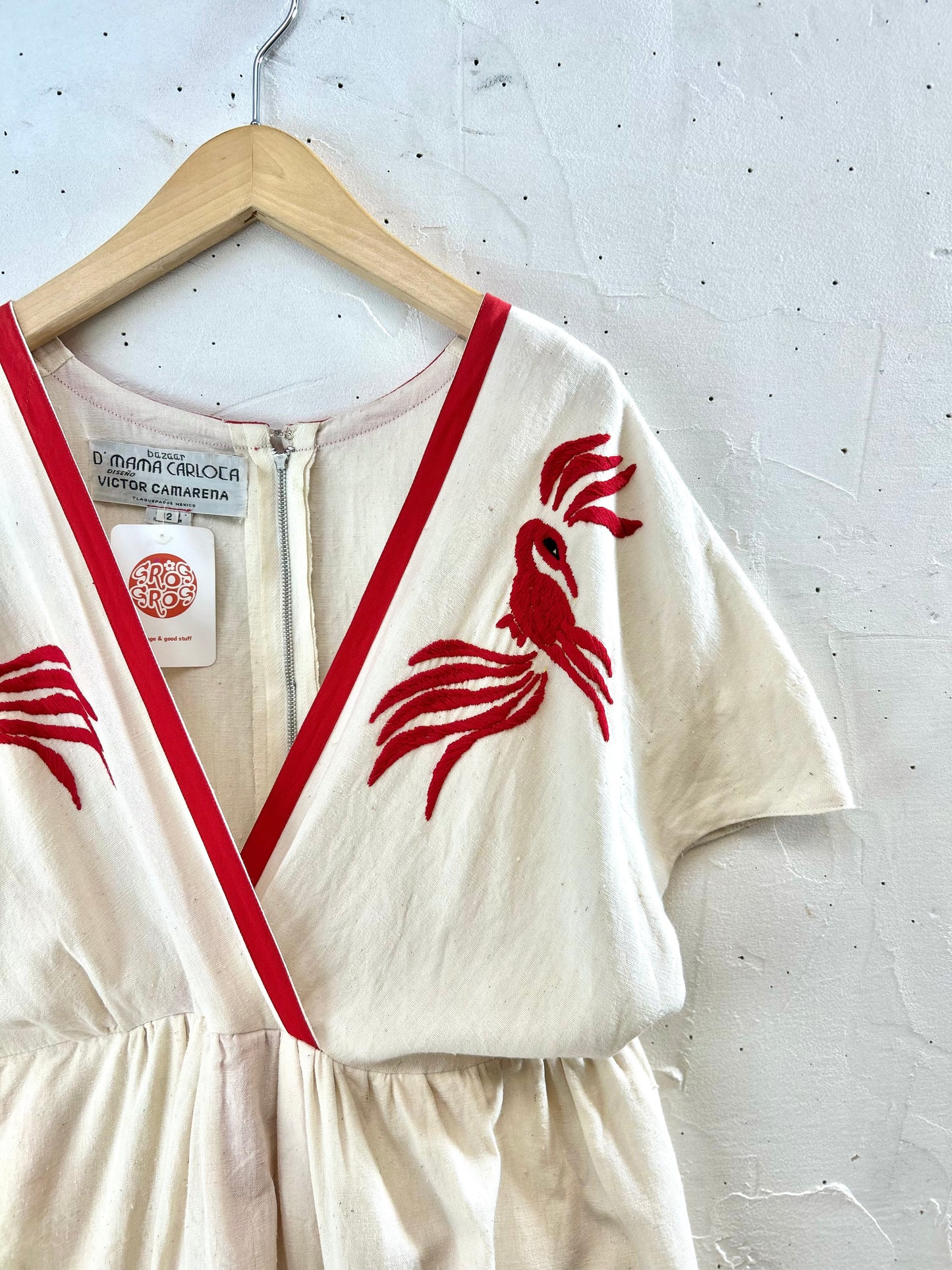 Vintage HAND MADE  Dress MADE IN MEXICO  [E30189]