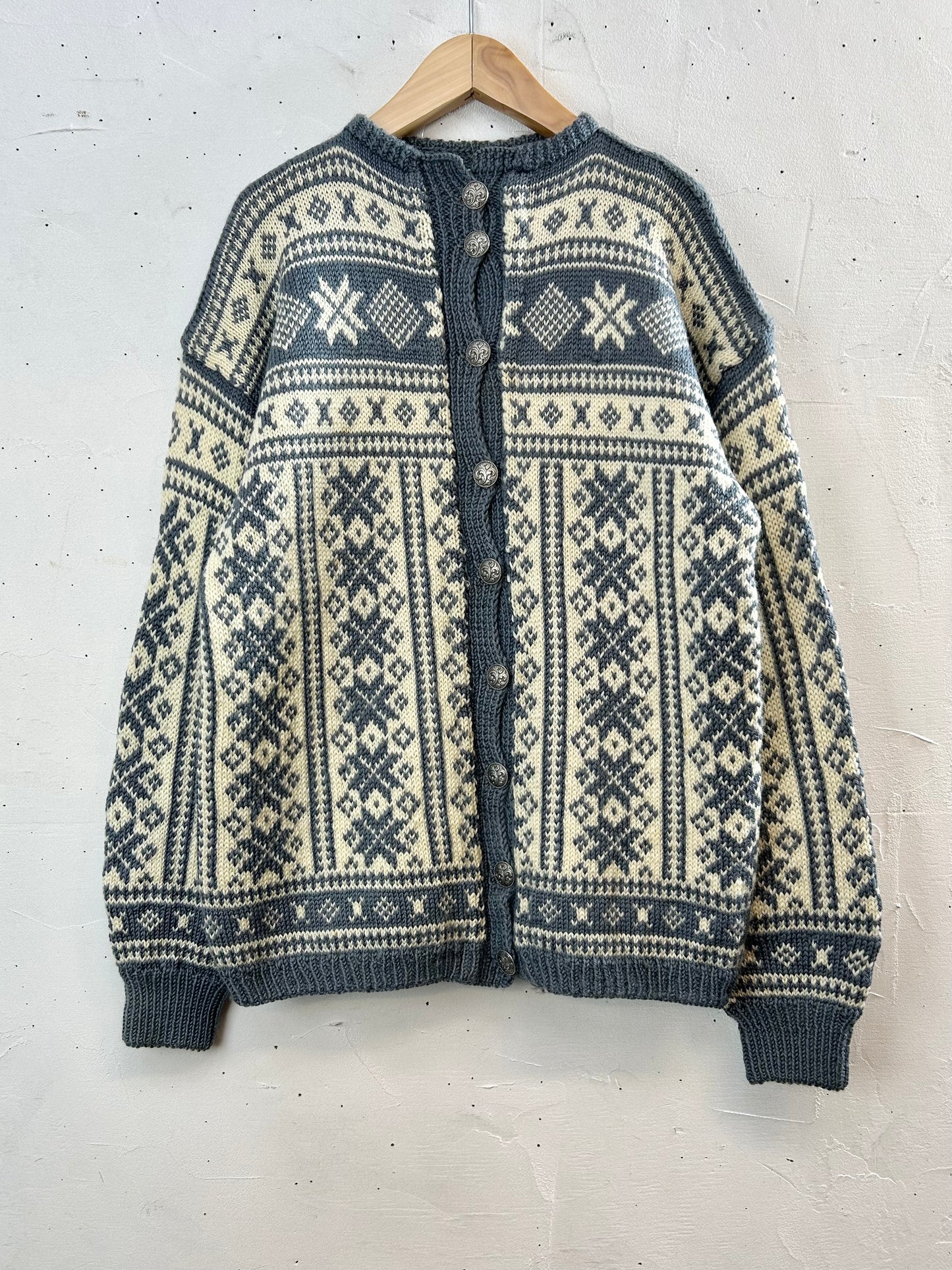 Vintage Nordic Knit Cardigan [A29328]