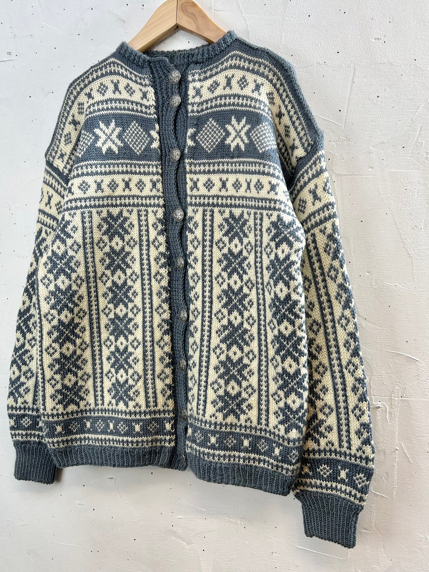 Vintage Nordic Knit Cardigan [A29328]