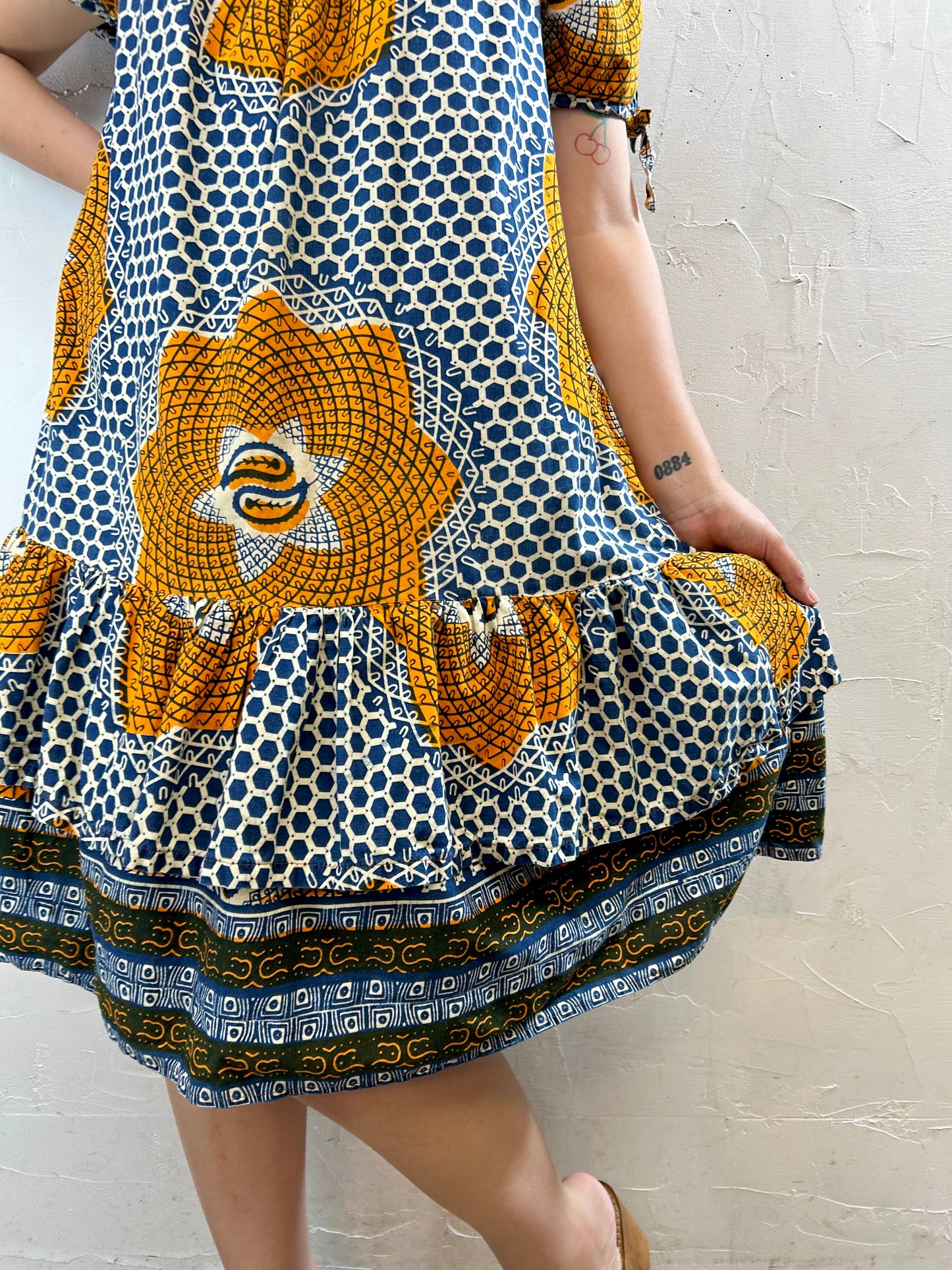 Vintage African Batik Dress [G28048]