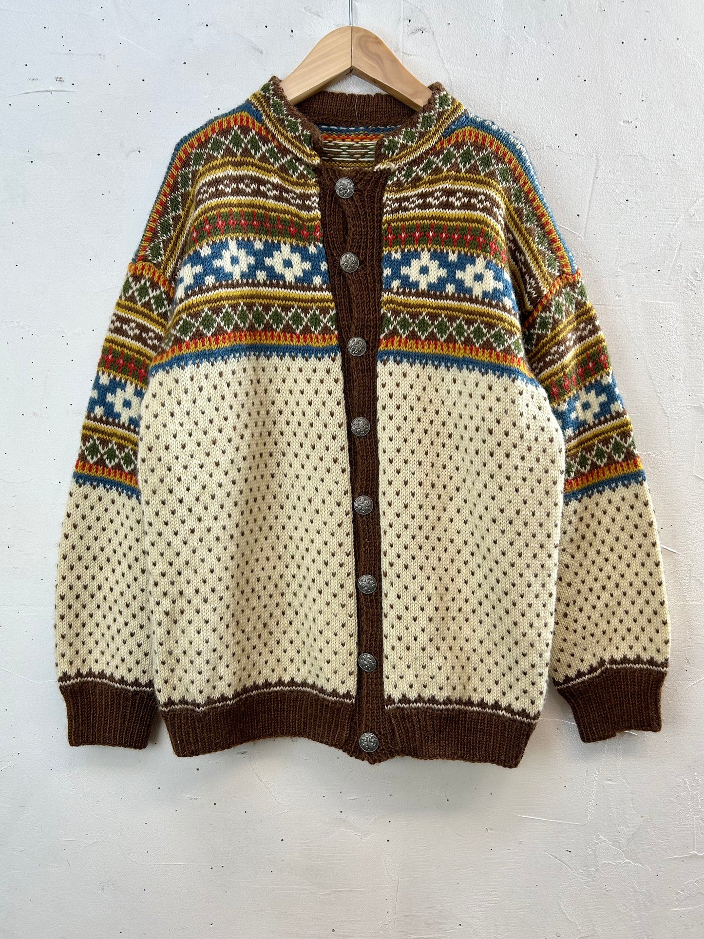 Vintage Nordic Knit Cardigan [A29331]