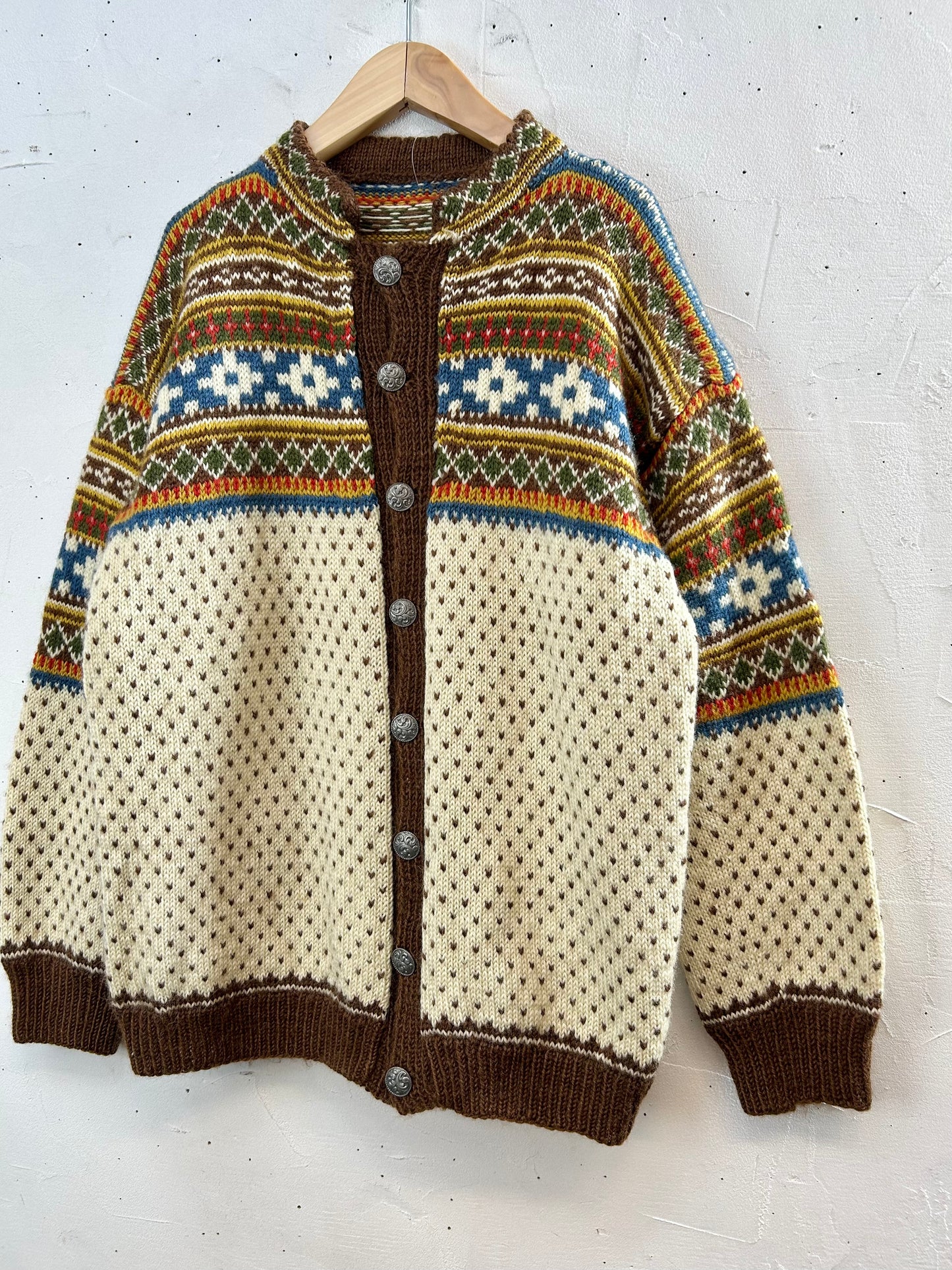 Vintage Nordic Knit Cardigan [A29331]