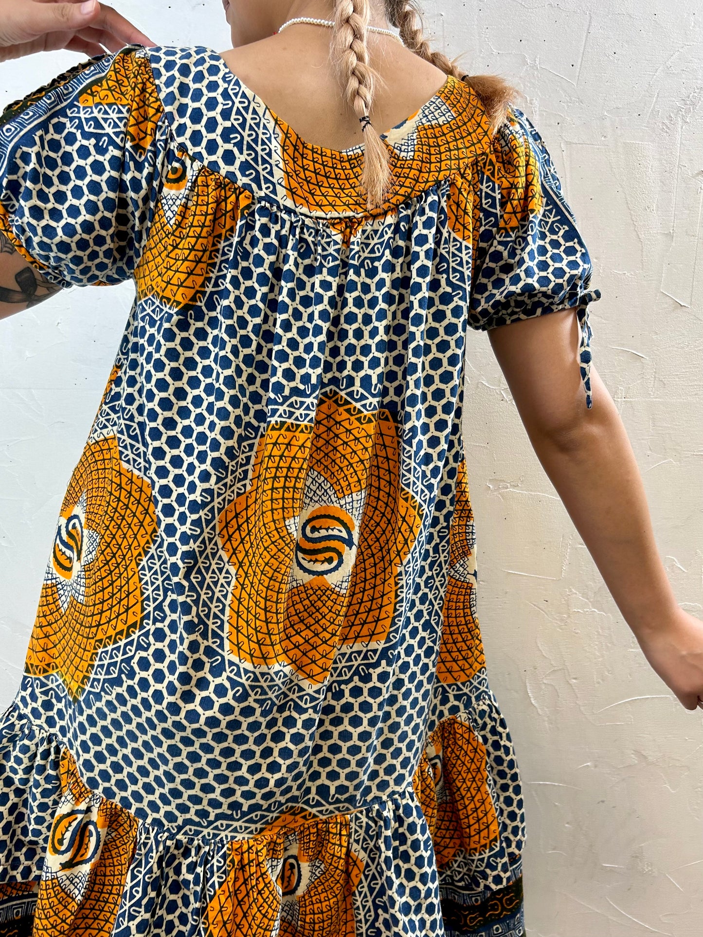 Vintage African Batik Dress [G28048]