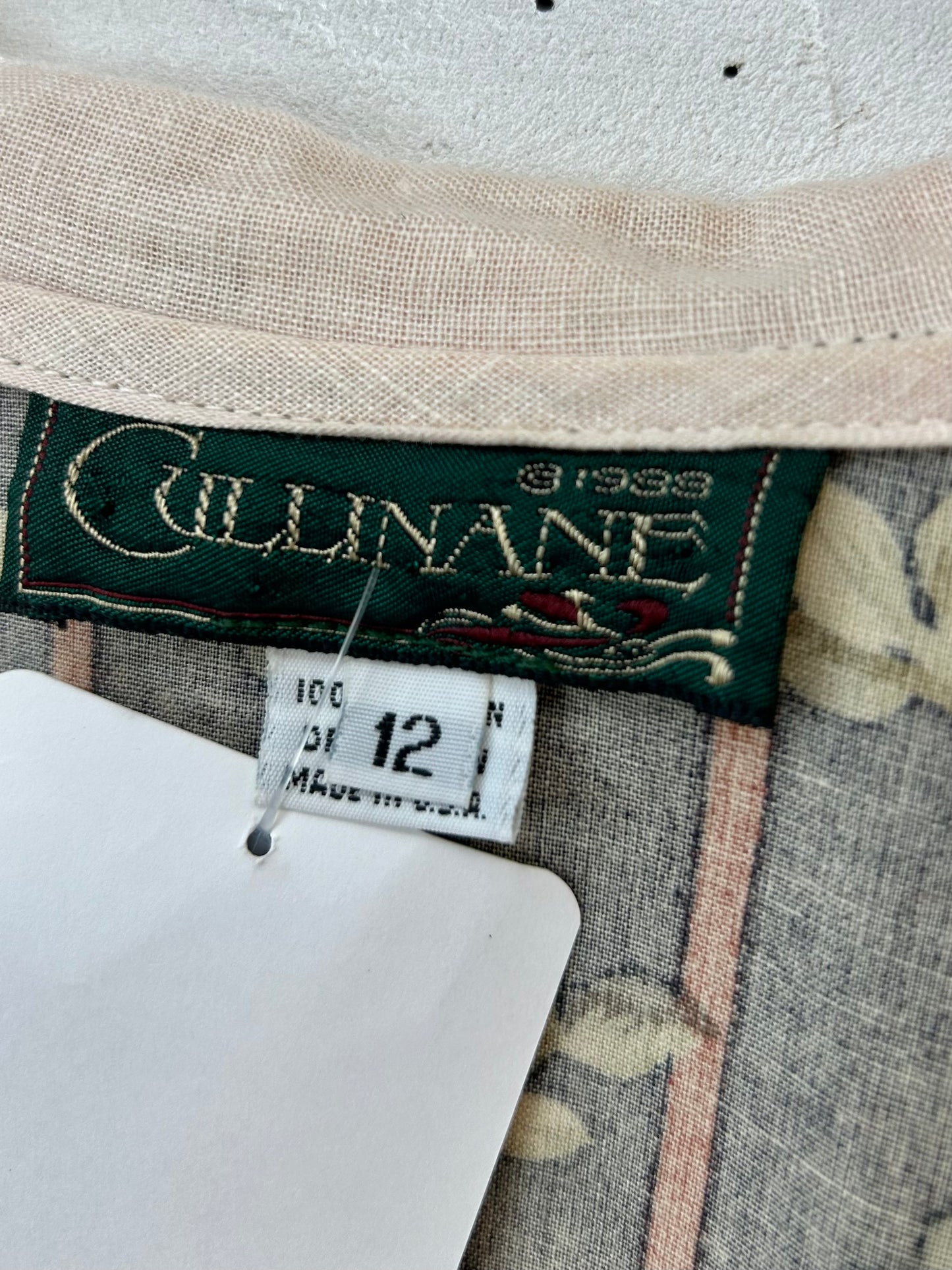 Vintage Flower Dress MADE IN USA [I28433]