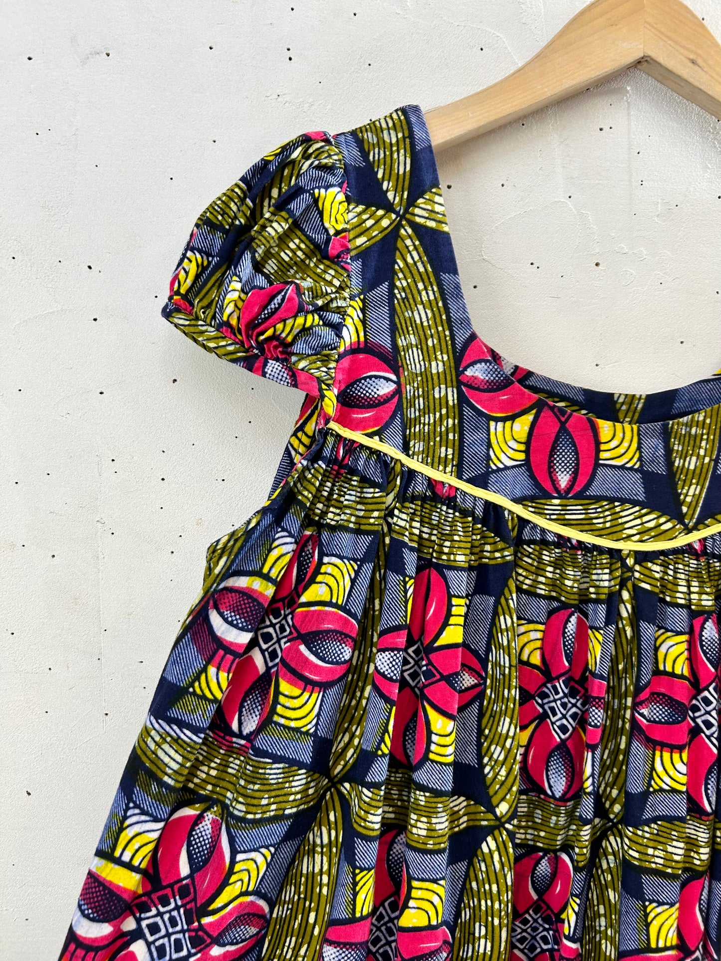 Vintage African Batik Mini Dress [G28047]