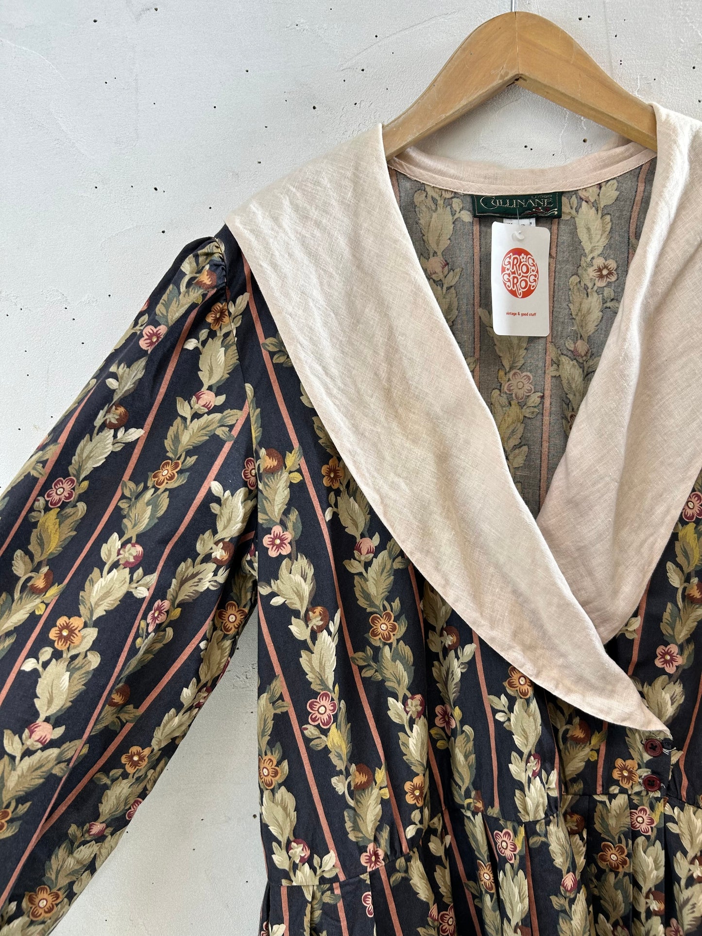 Vintage Flower Dress MADE IN USA [I28433]