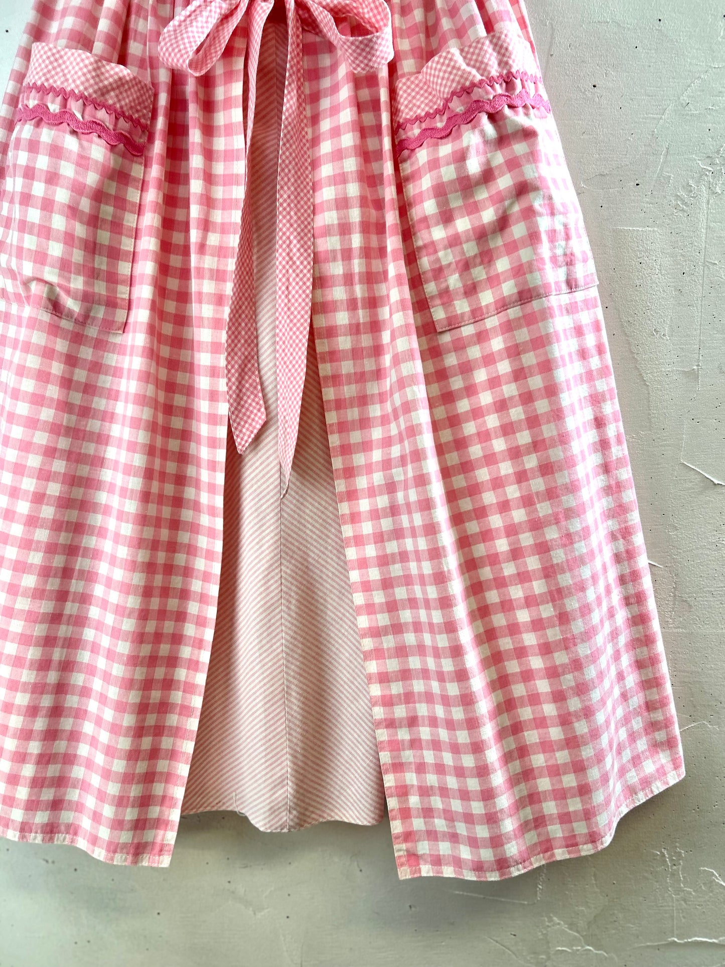 ‘70s Vintage Gingham Plaid Skirt [G30622]