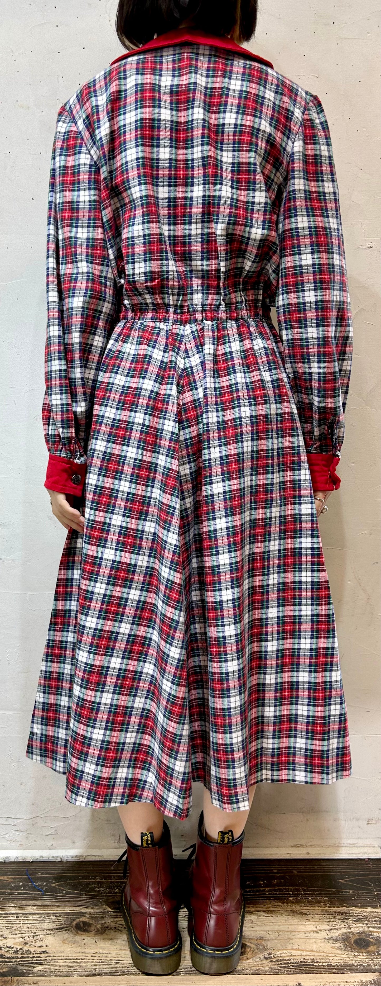 Vintage Plaid Dress [K25586]