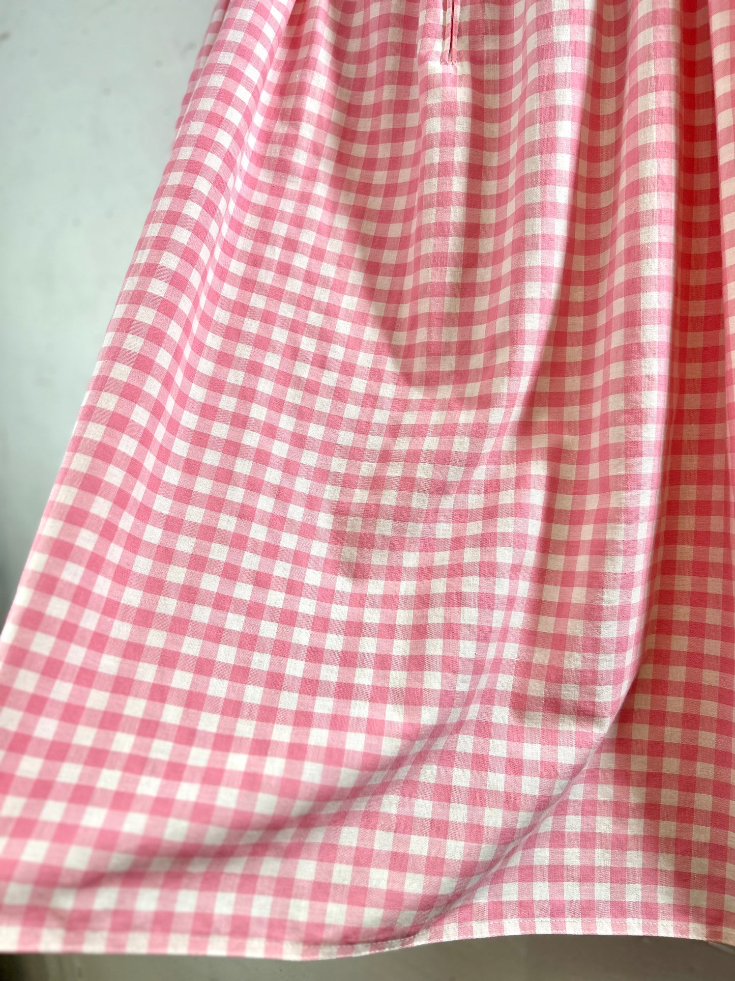 ‘70s Vintage Gingham Plaid Skirt [G30622]