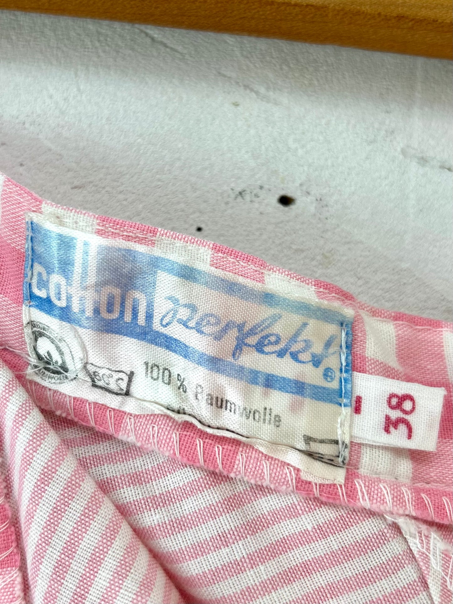‘70s Vintage Gingham Plaid Skirt [G30622]