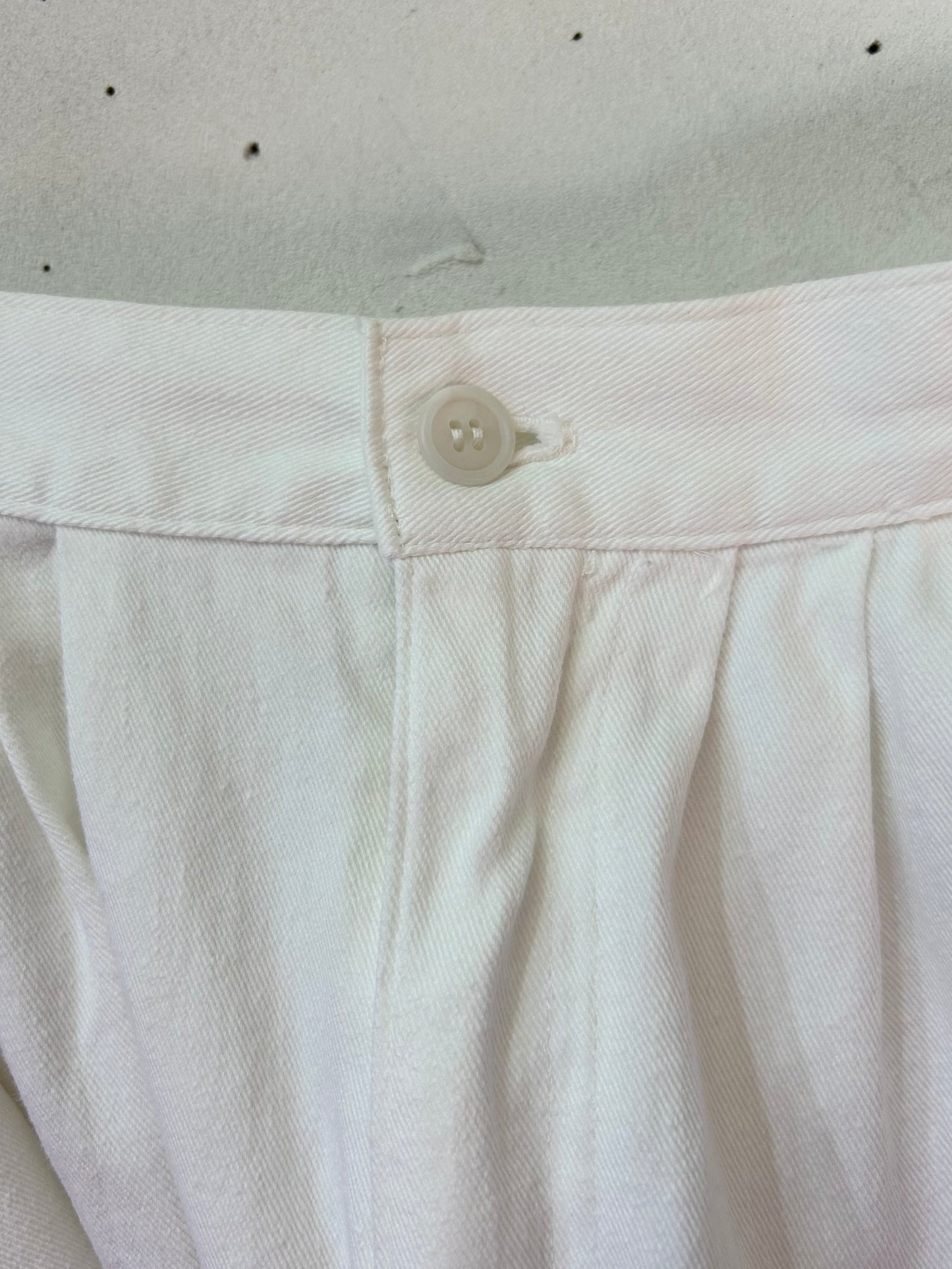 Vintage White Cotton Skirt MADE IN USA [B26230]