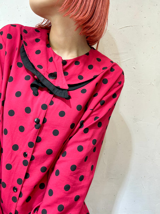 Vintage Dot Blouse [I24932]