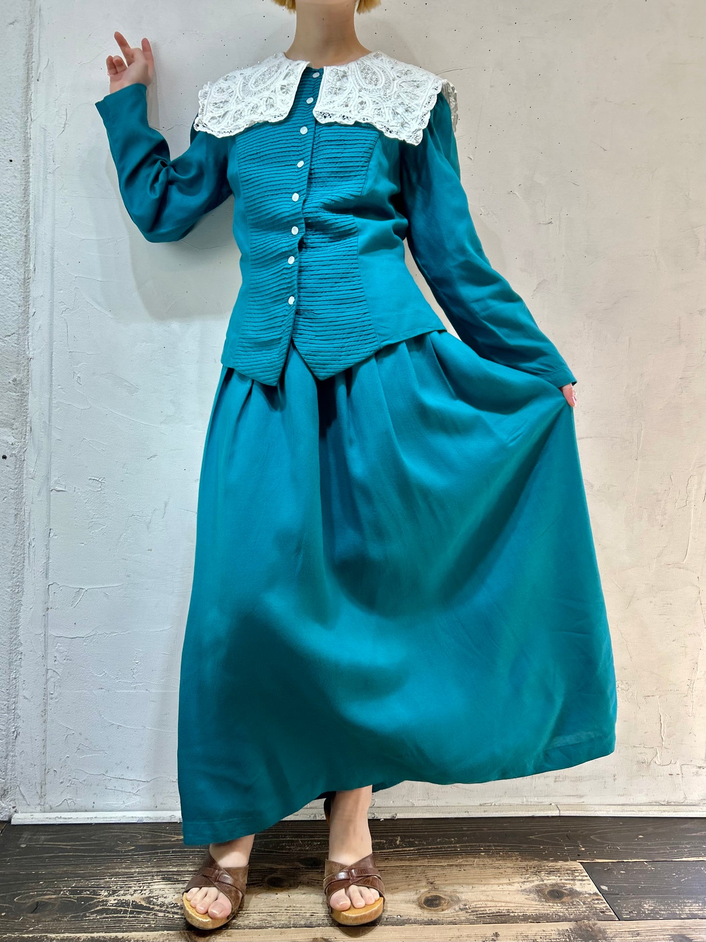 Vintage Rayon Dress [C26540］