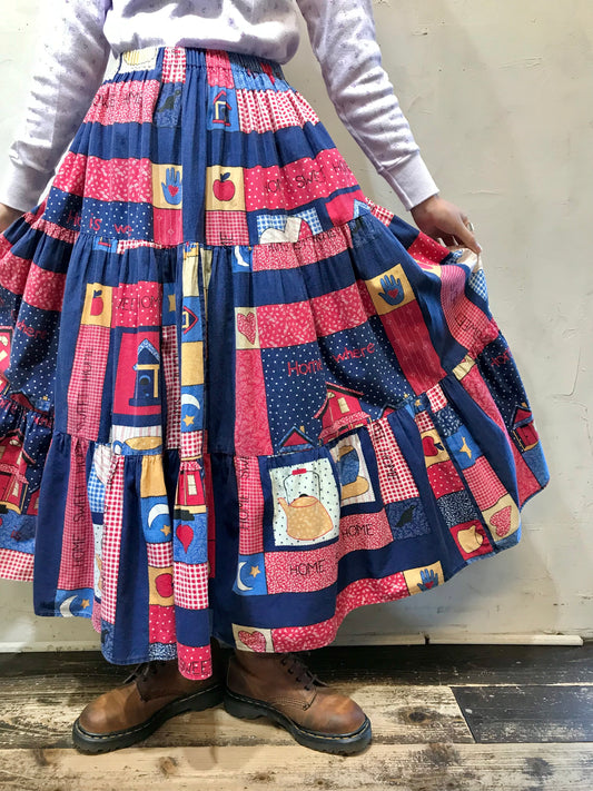 Vintage Tiered Skirt [L25735]