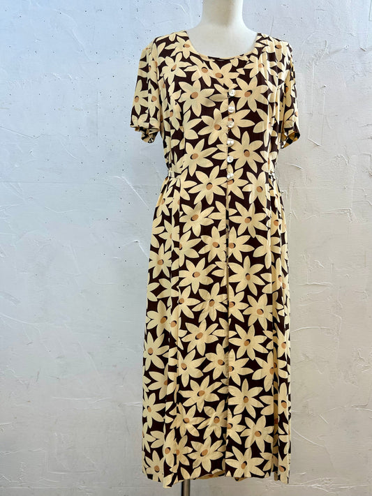 Vintage Viscose Dress 〜VERNISSAGE〜 [G28046]