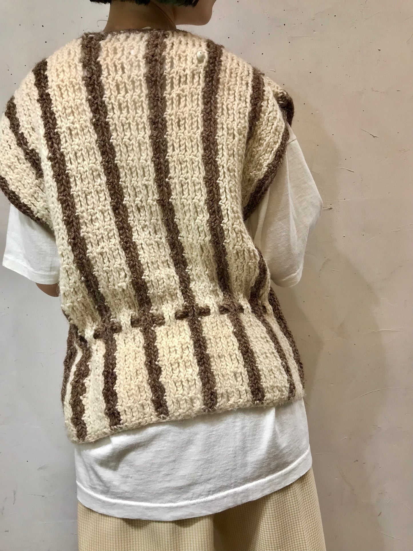 Vintage Hand Knit Vest [I24942]