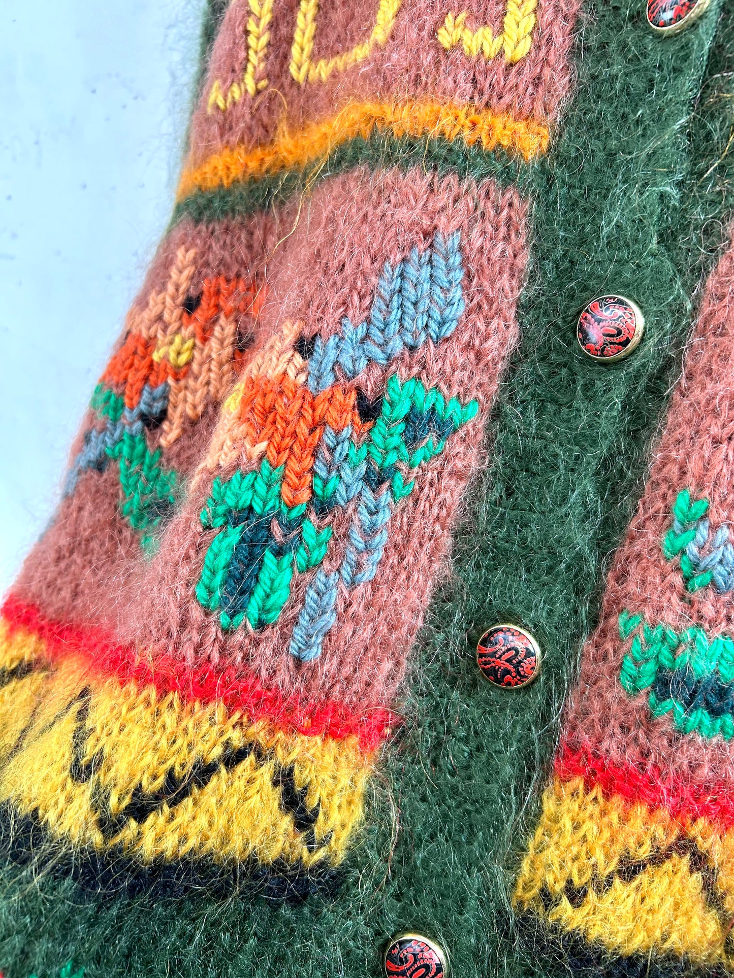 Vintage Mohair Knit Cardigan　MADE IN ITALY [K28871]