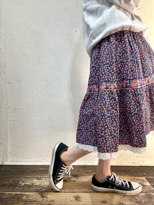Vintage Flower Skirt[B26240]