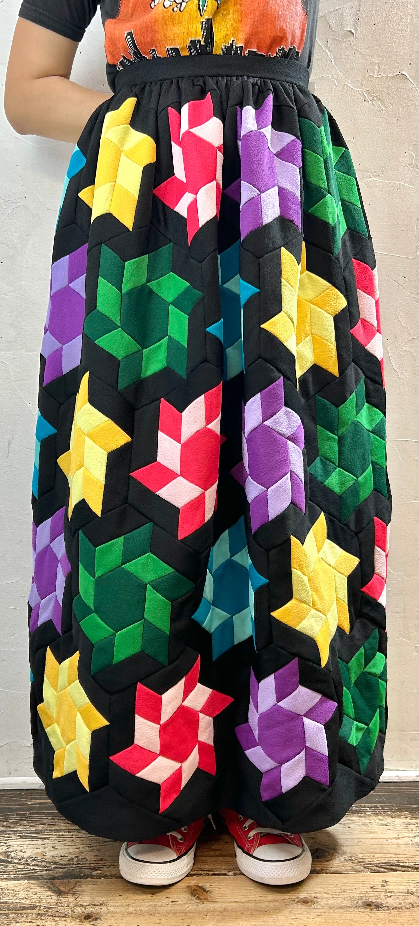 ’70s Vintage Patchwork Skirt [F27748]