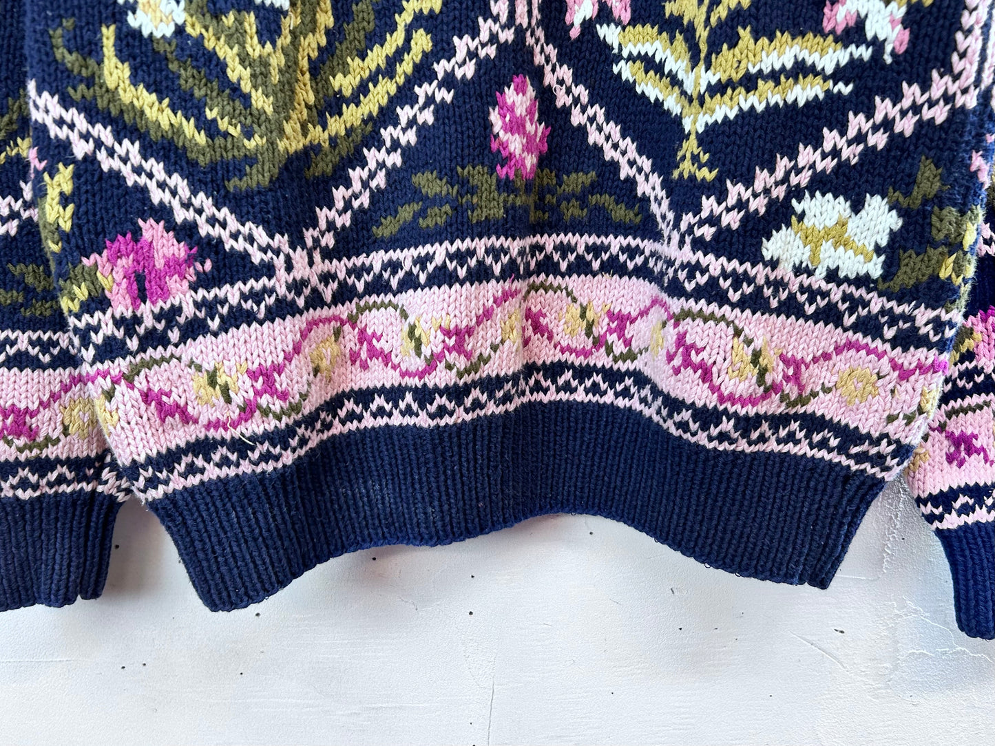 Vintage Cotton Hand Knit Sweater [L29109]