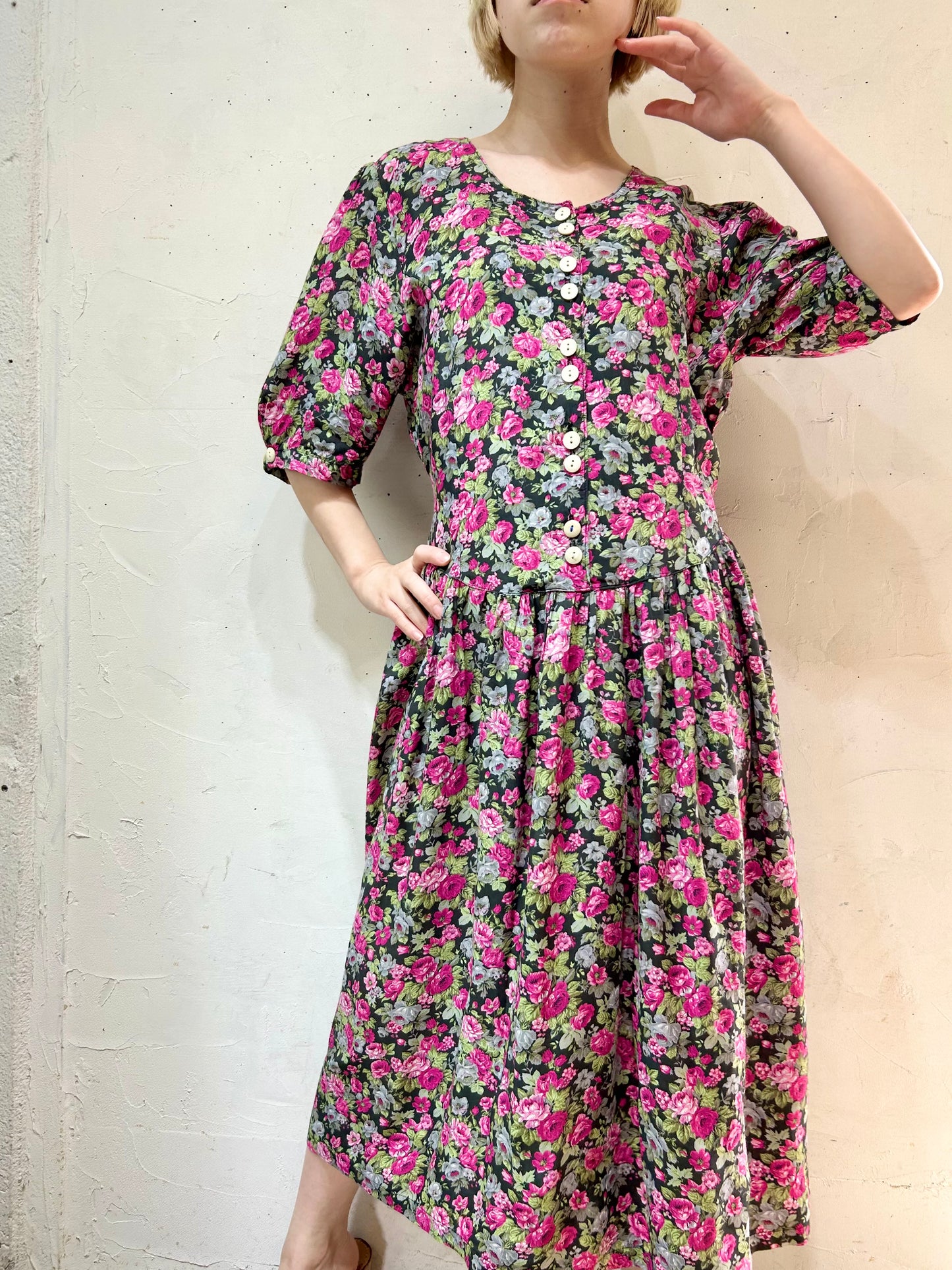 Vintage Viscose Dress MADE IN ITALY [E26435]