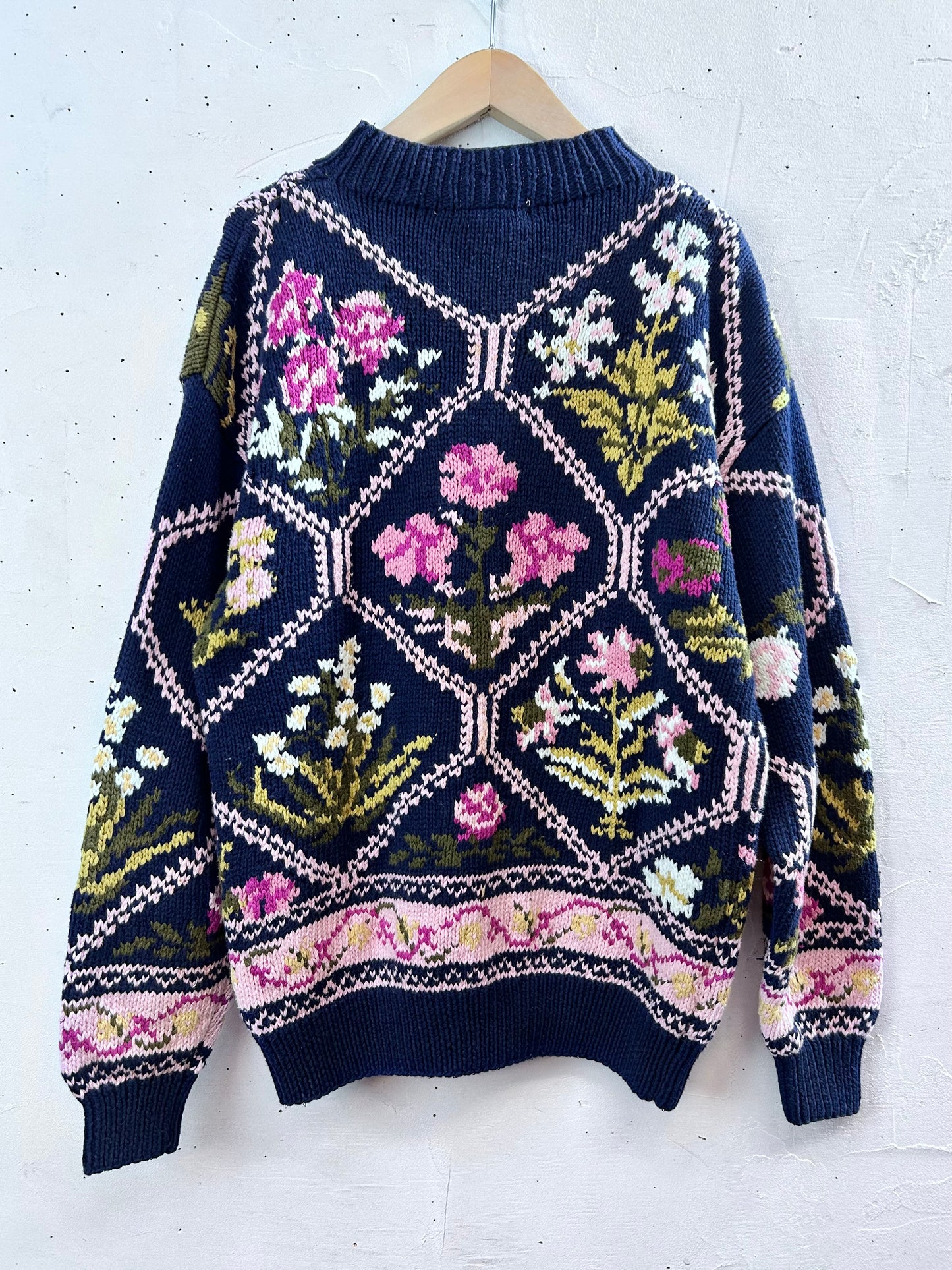 Vintage Cotton Hand Knit Sweater [L29109]