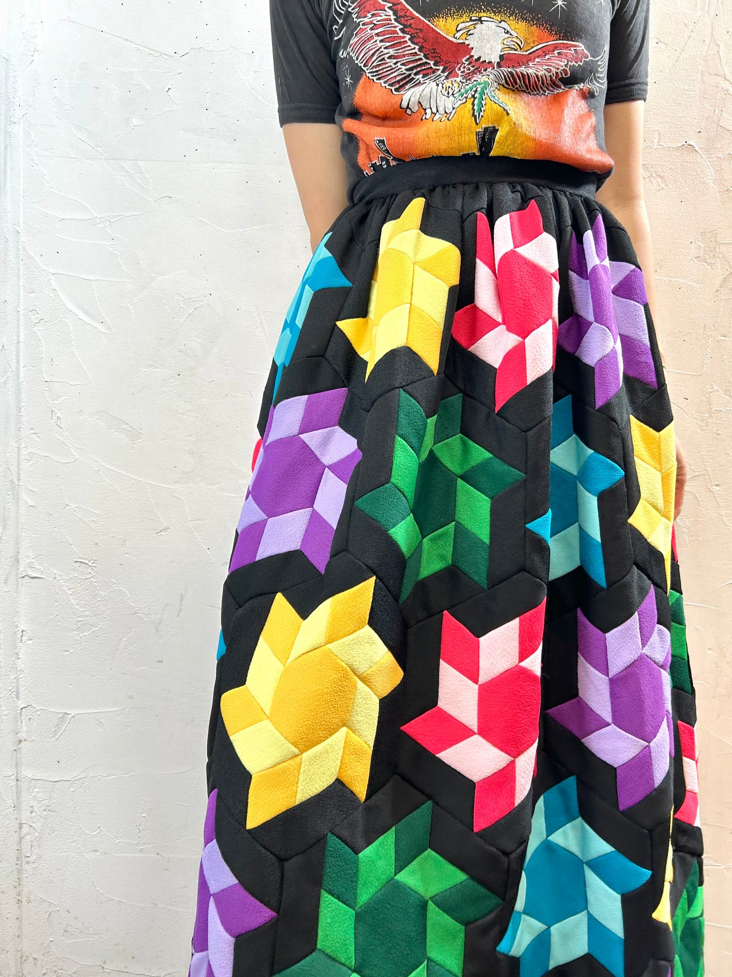 ’70s Vintage Patchwork Skirt [F27748]