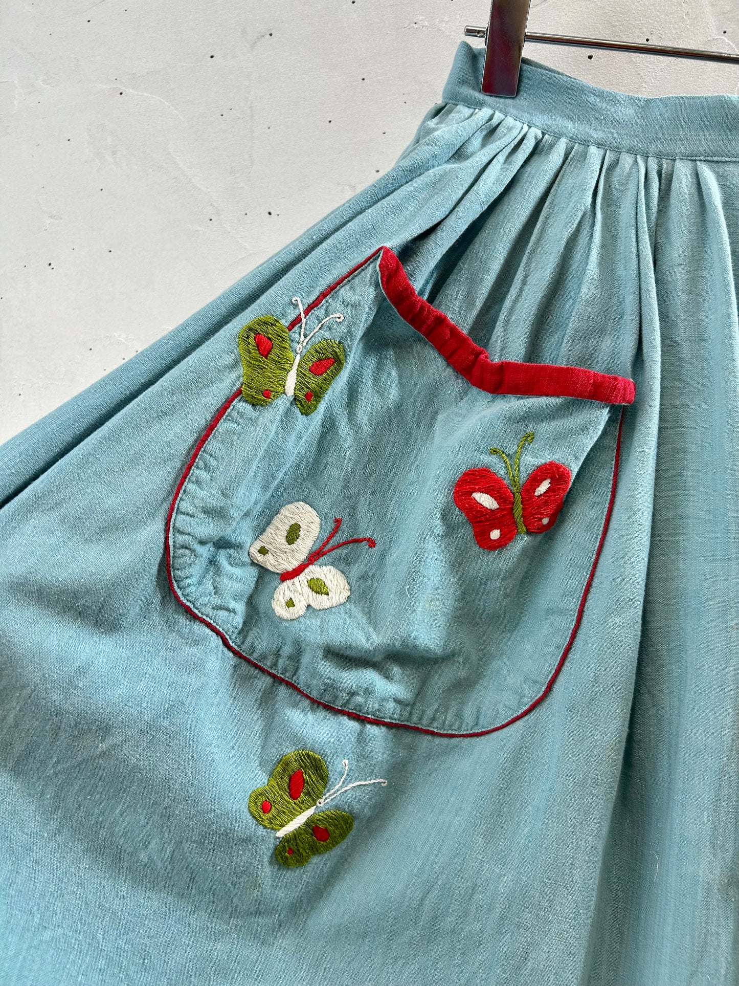 ’50s Vintage Hand Embroidered Skirt MADE IN MEXICO [I28442]