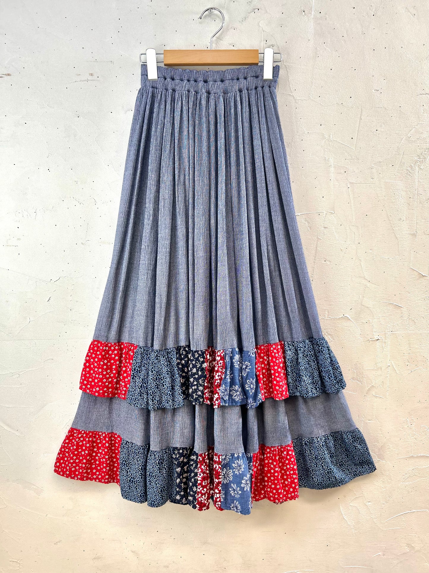 Vintage Tiered Skirt MADE IN USA [E30185]