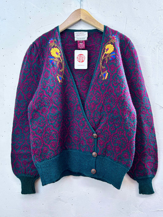 Vintage Hand Embroidered Knit Cardigan 〜SUSAN BRISTOL〜 [L29107]