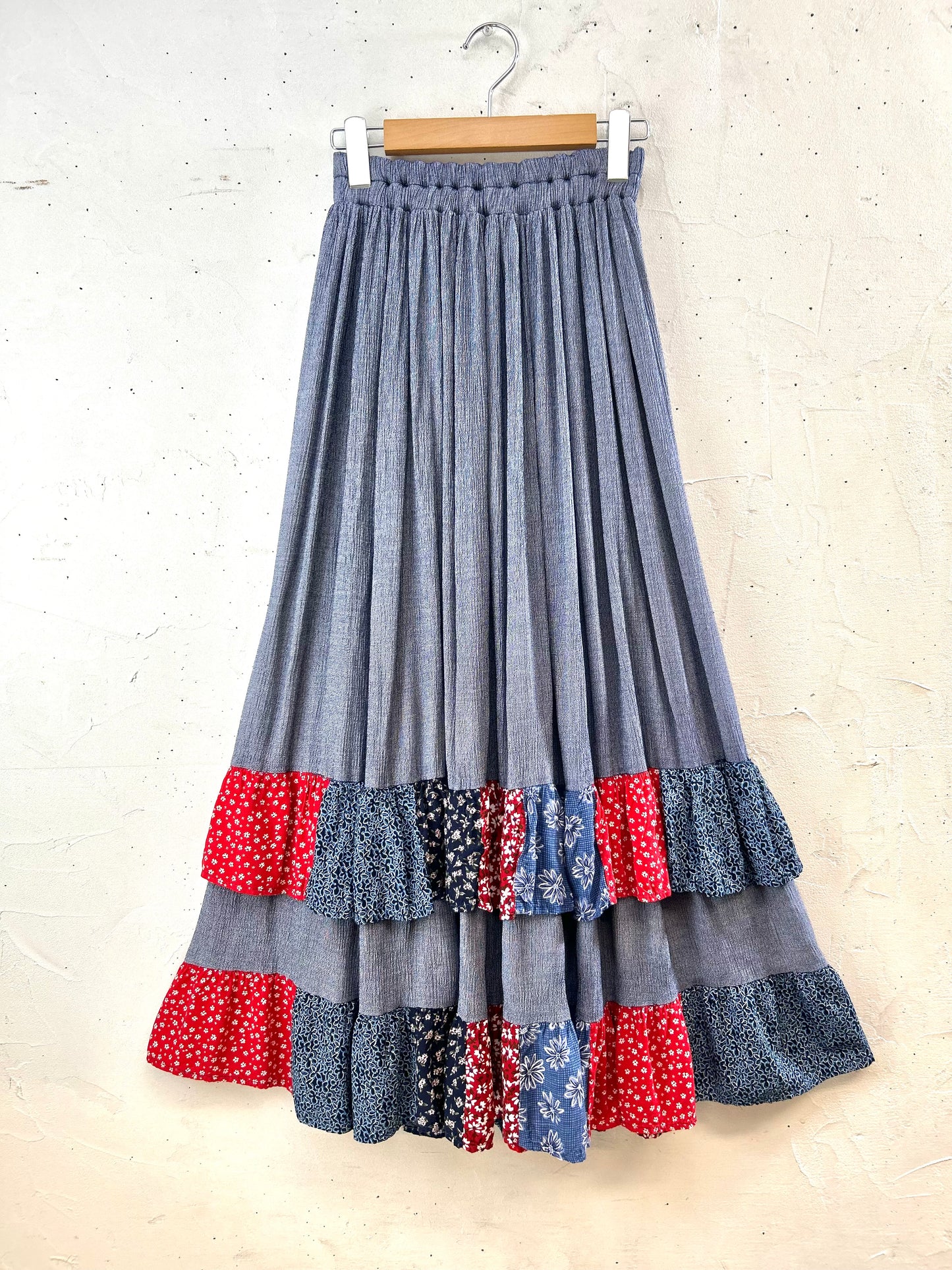 Vintage Tiered Skirt MADE IN USA [E30185]