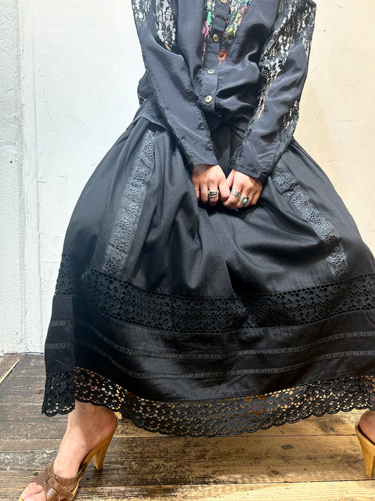 Vintage Cotton Skirt [I24890]