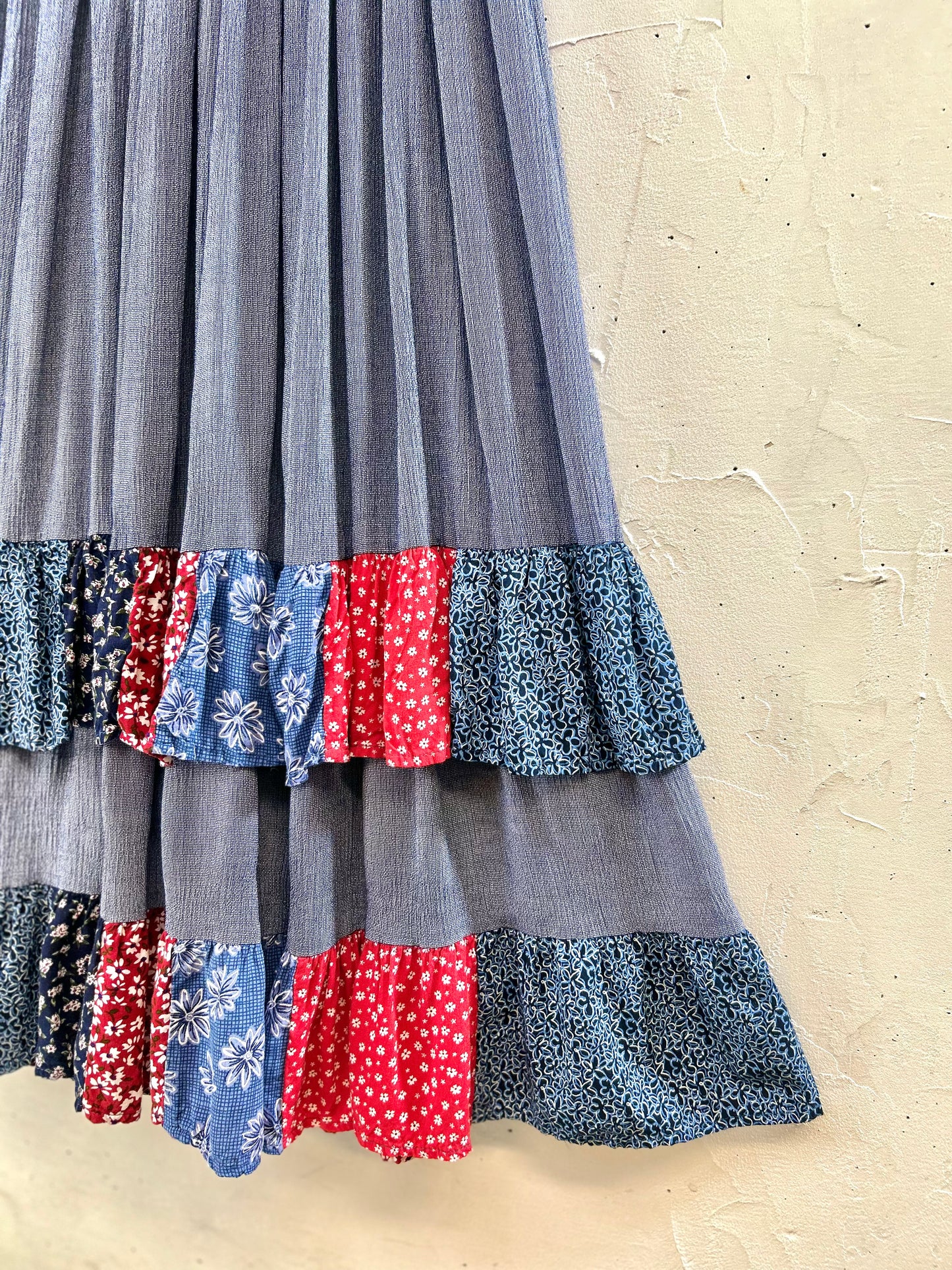 Vintage Tiered Skirt MADE IN USA [E30185]