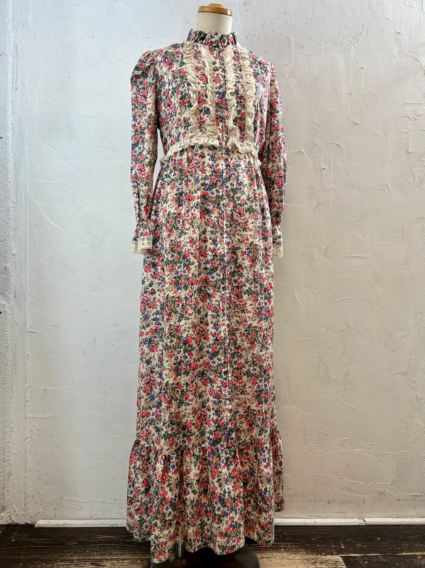 ’70s Flower Dress UNION MADE [I28438]