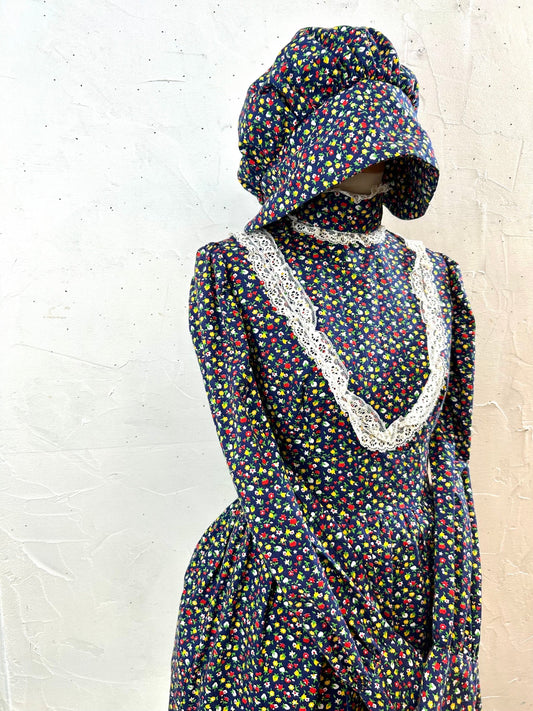 70sVintage Bonnet Dress [H28233]