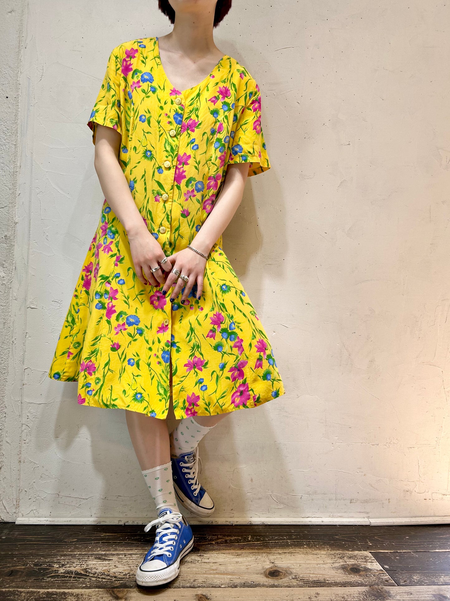 Vintage Flower Dress [E27139]