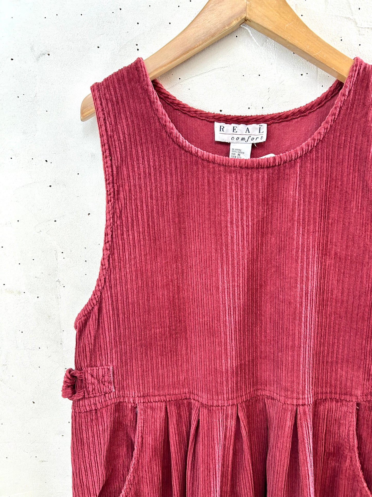 Vintage Corduroy Over Dress [K258873]