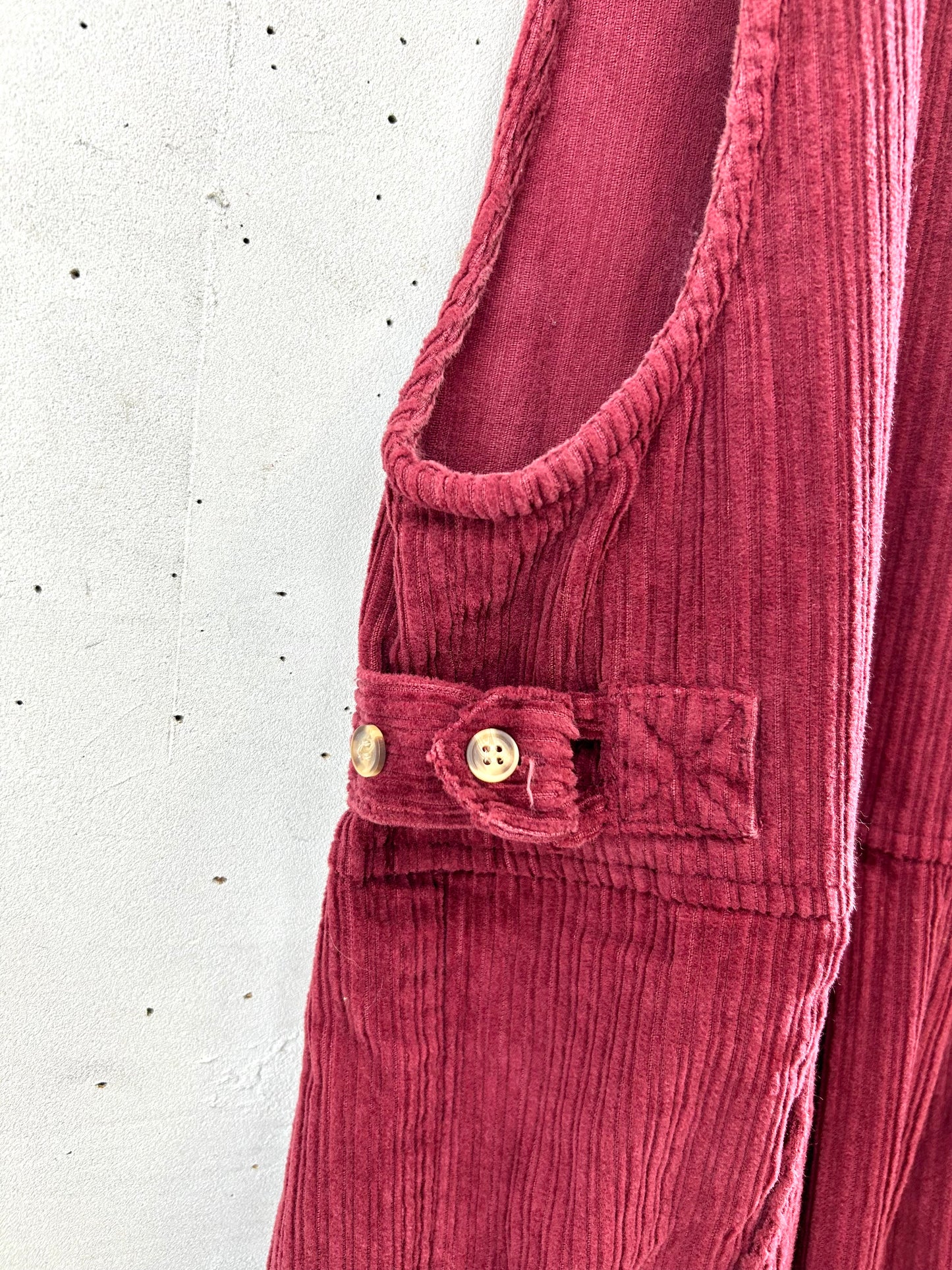 Vintage Corduroy Over Dress [K258873]