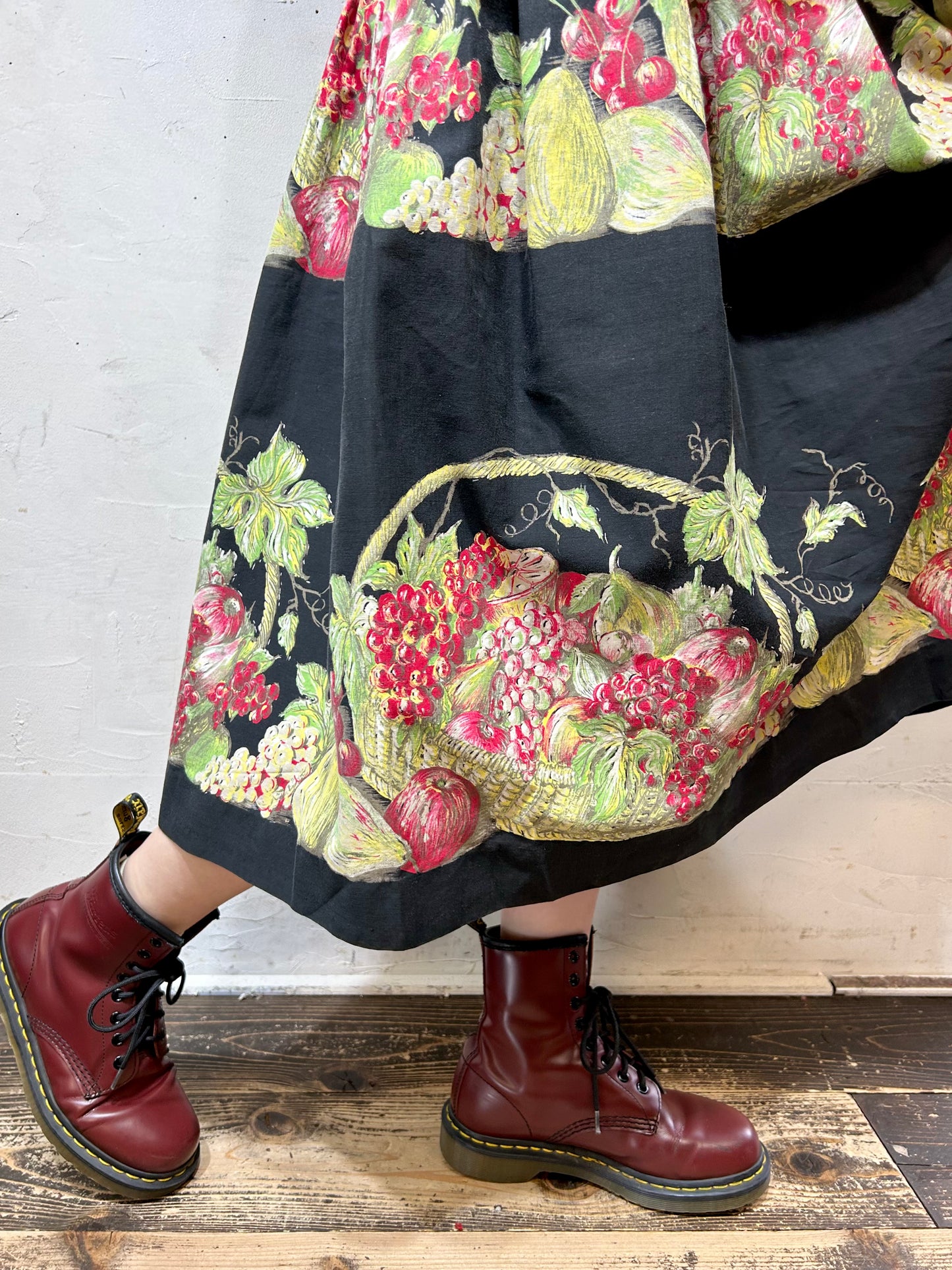 ’50s Vintage End Pattern Skirt [K25581]